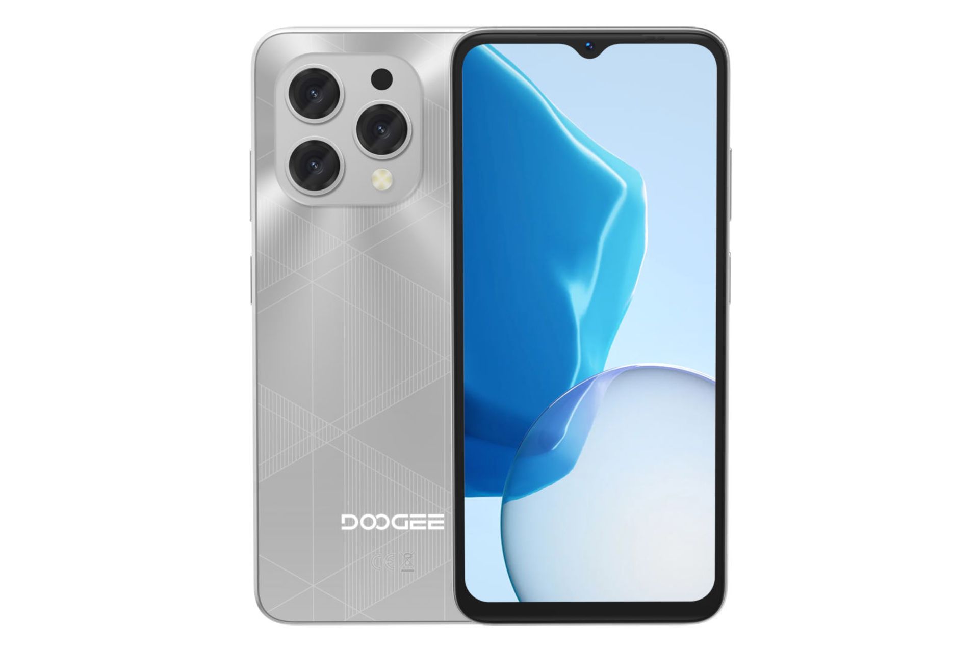 پنل جلو و پشت گوشی موبایل N55 پلاس دوجی نقره ای / Doogee N55 Plus