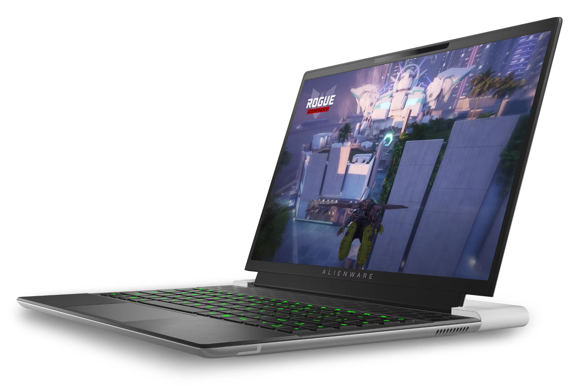 نمای نیمرخ لپ تاپ الین ویر x14 R2 دل با نمایش لبه سمت راست و منافذ عبور هوا