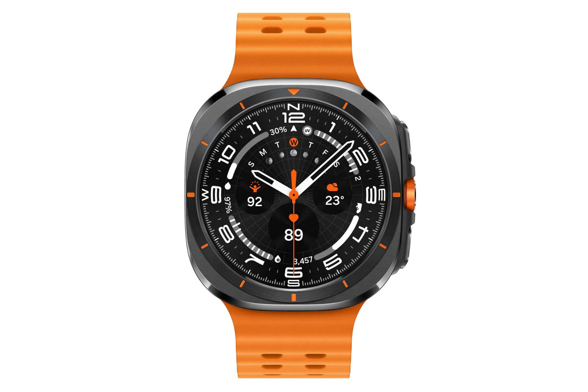 نمای روبروی ساعت هوشمند سامسونگ گلکسی واچ اولترا خاکستری / Samsung Galaxy Watch Ultra