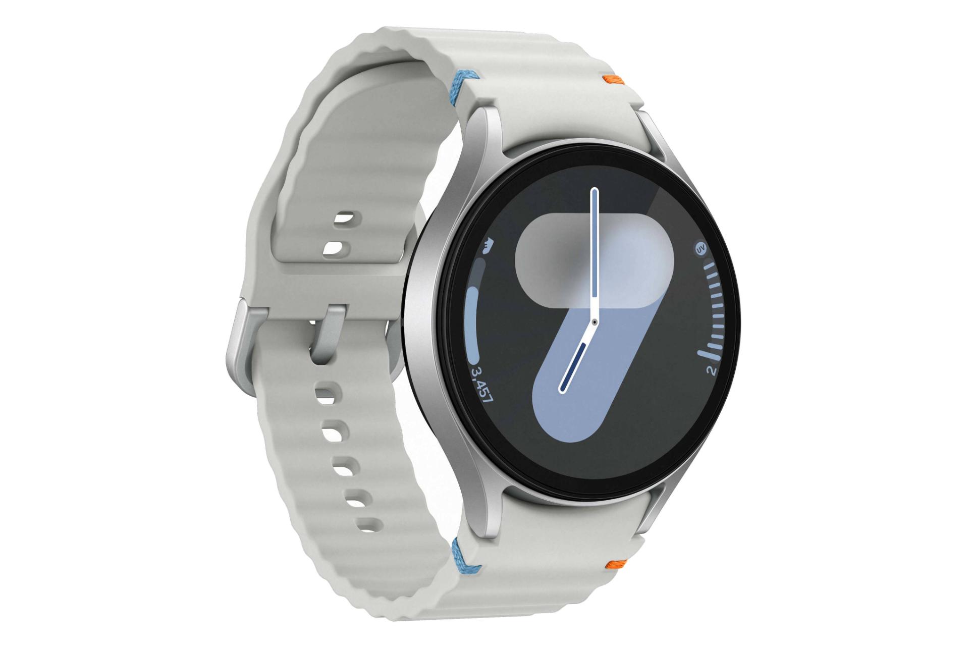 سمت چپ ساعت هوشمند سامسونگ گلکسی واچ 7 نسخه 44 میلی‌متری نقره ای / Samsung Galaxy Watch7 44mm