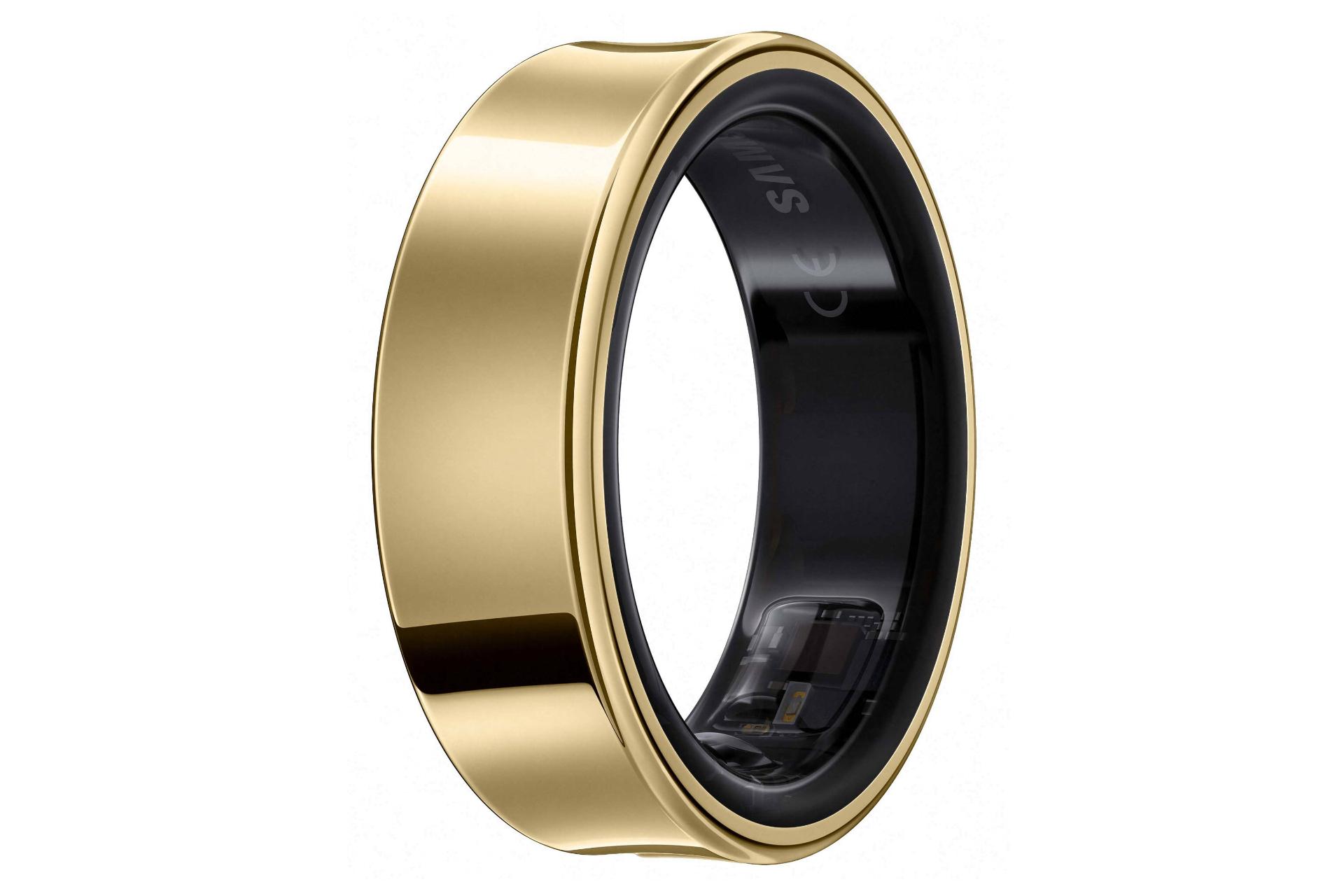 The front view of the golden Samsung Galaxy Ring / Samsung Galaxy Ring