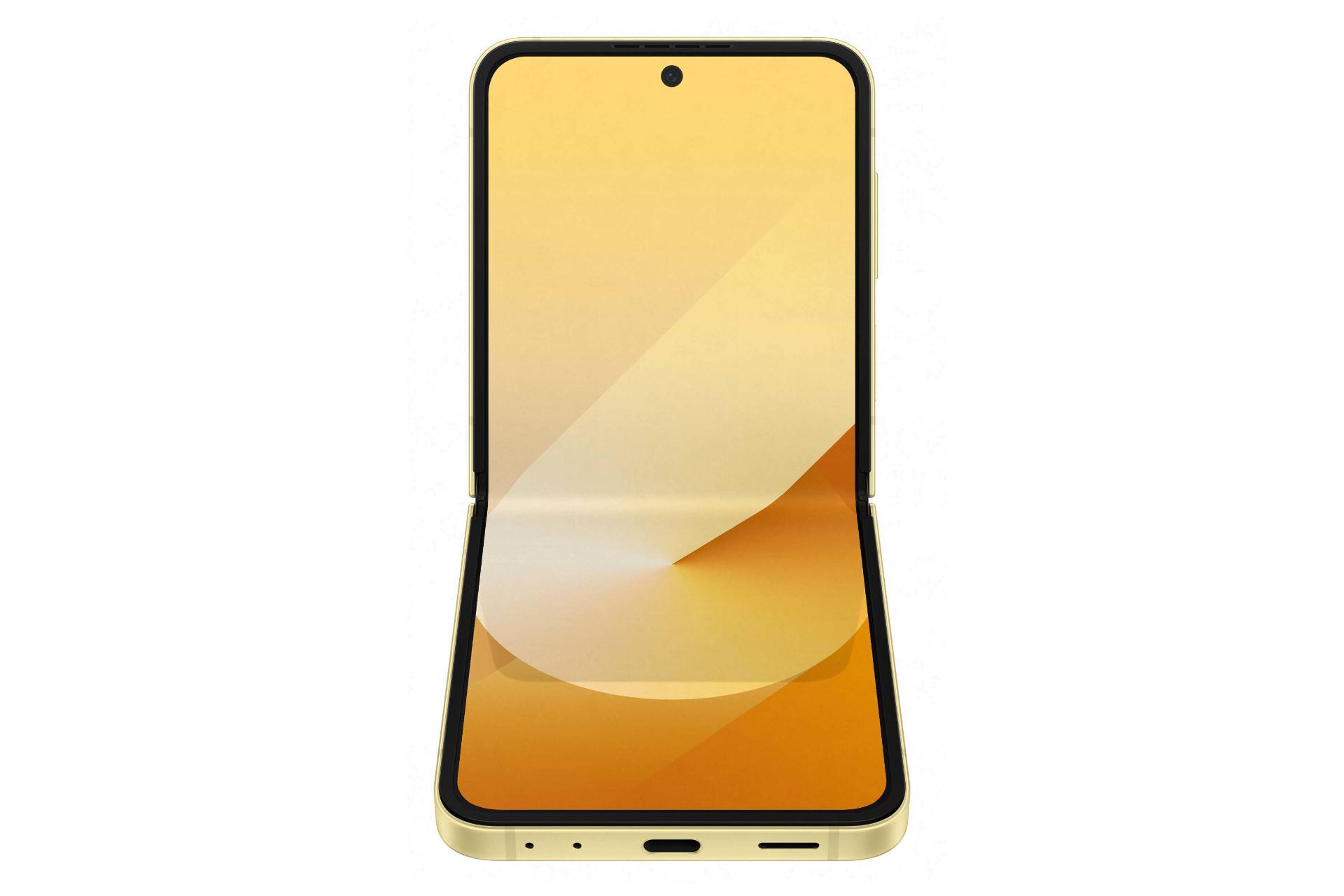 پنل جلو و صفحه نمایش گوشی موبایل گلکسی زد فلیپ 6 سامسونگ زرد / Samsung Galaxy Z Flip6