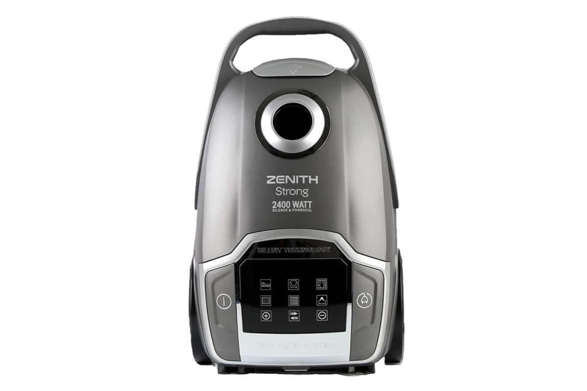 نمای جلوی جاروبرقی زنیت Strong رنگ خاکستری