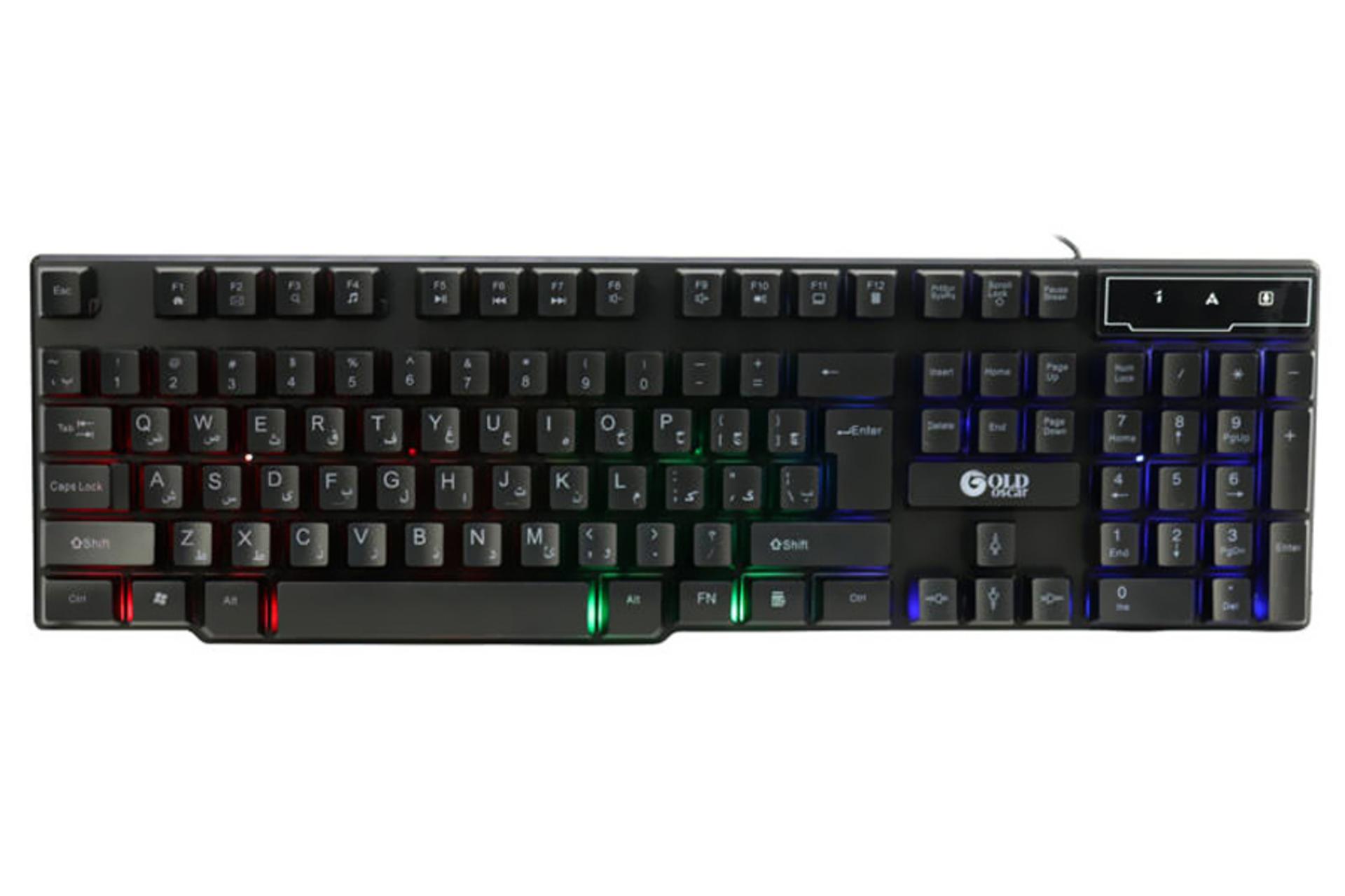 نمای بالا و دکمه های کیبورد گلد اسکار KB7123