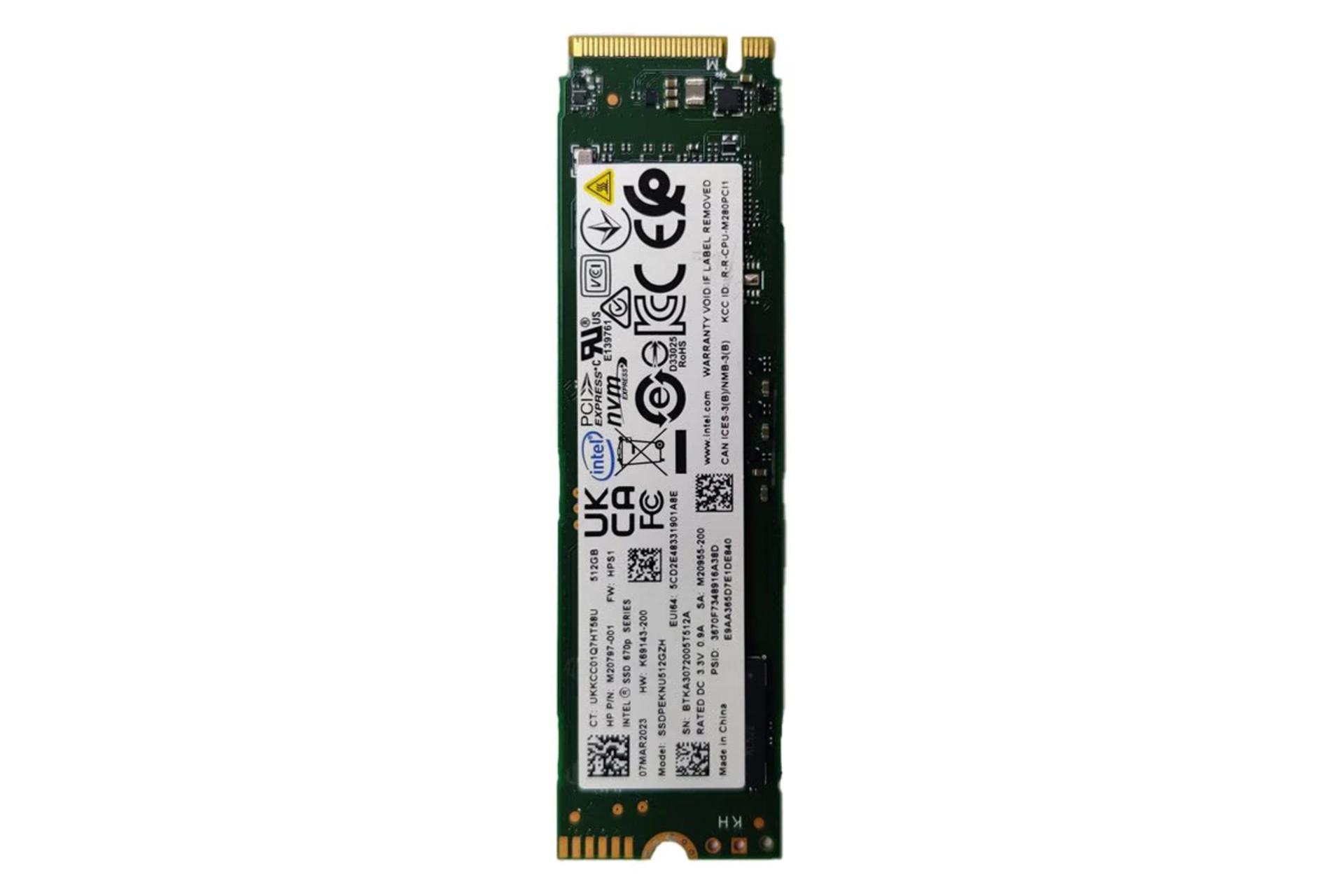 اس اس دی اینتل SSDPEKNU512GZH NVMe M.2 ظرفیت 512 گیگابایت