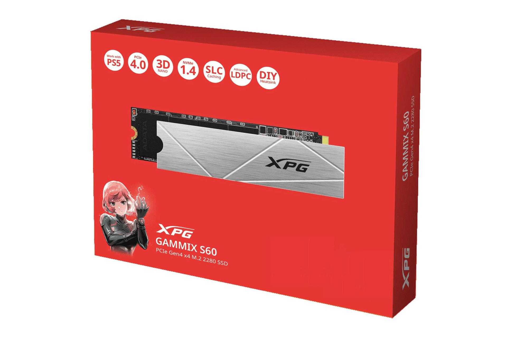 جعبه اس اس دی ای دیتا XPG GAMMIX S60 NVMe M.2