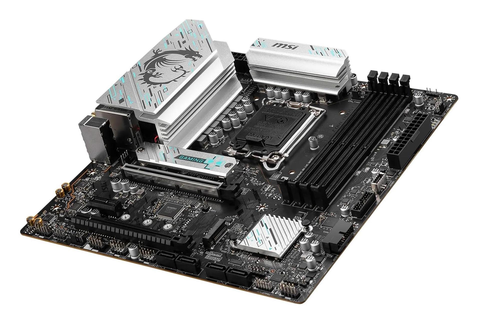 نمای کناری مادربرد ام اس آی MSI B760M GAMING PLUS WIFI