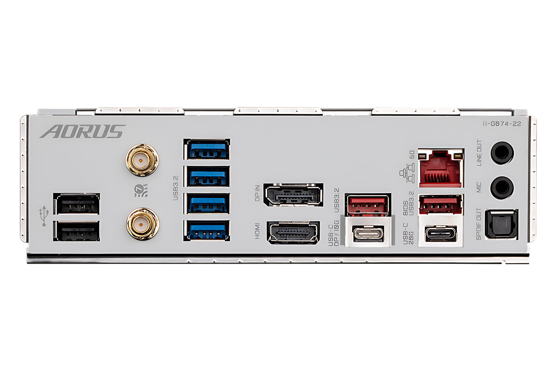 درگاه های مادربرد گیگابایت GIGABYTE Z790 AORUS PRO X