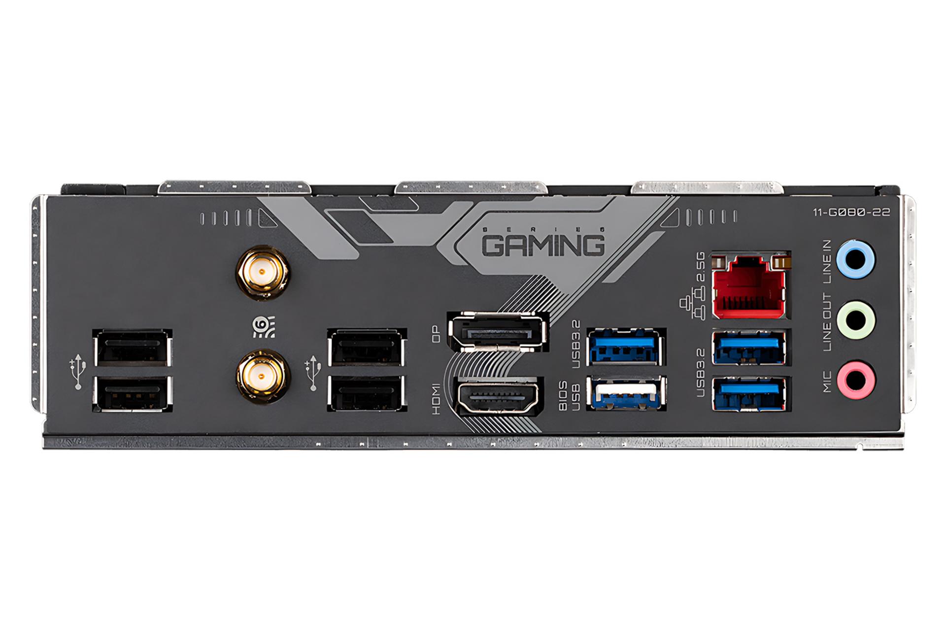 درگاه های مادربرد گیگابایت GIGABYTE B760M GAMING X AX