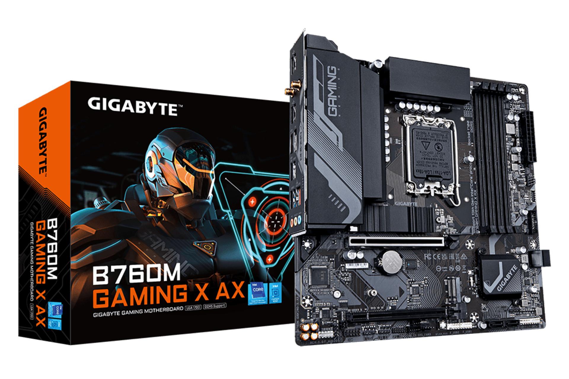 مادربرد گیگابایت GIGABYTE B760M GAMING X AX به همراه جعبه
