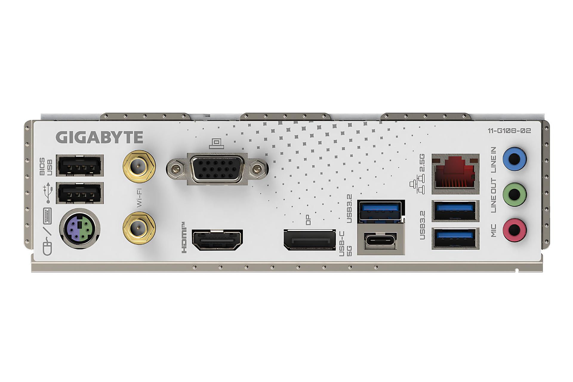 درگاه های مادربرد گیگابایت GIGABYTE B760M GAMING WIFI PLUS (rev. 1.1)