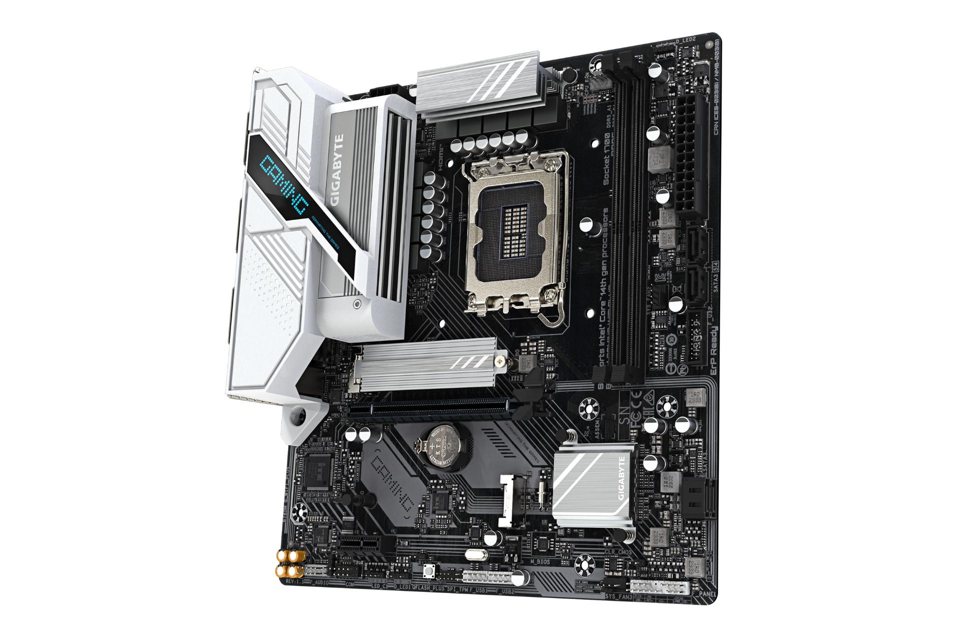 نمای کناری مادربرد گیگابایت GIGABYTE B760M GAMING WIFI PLUS (rev. 1.1)