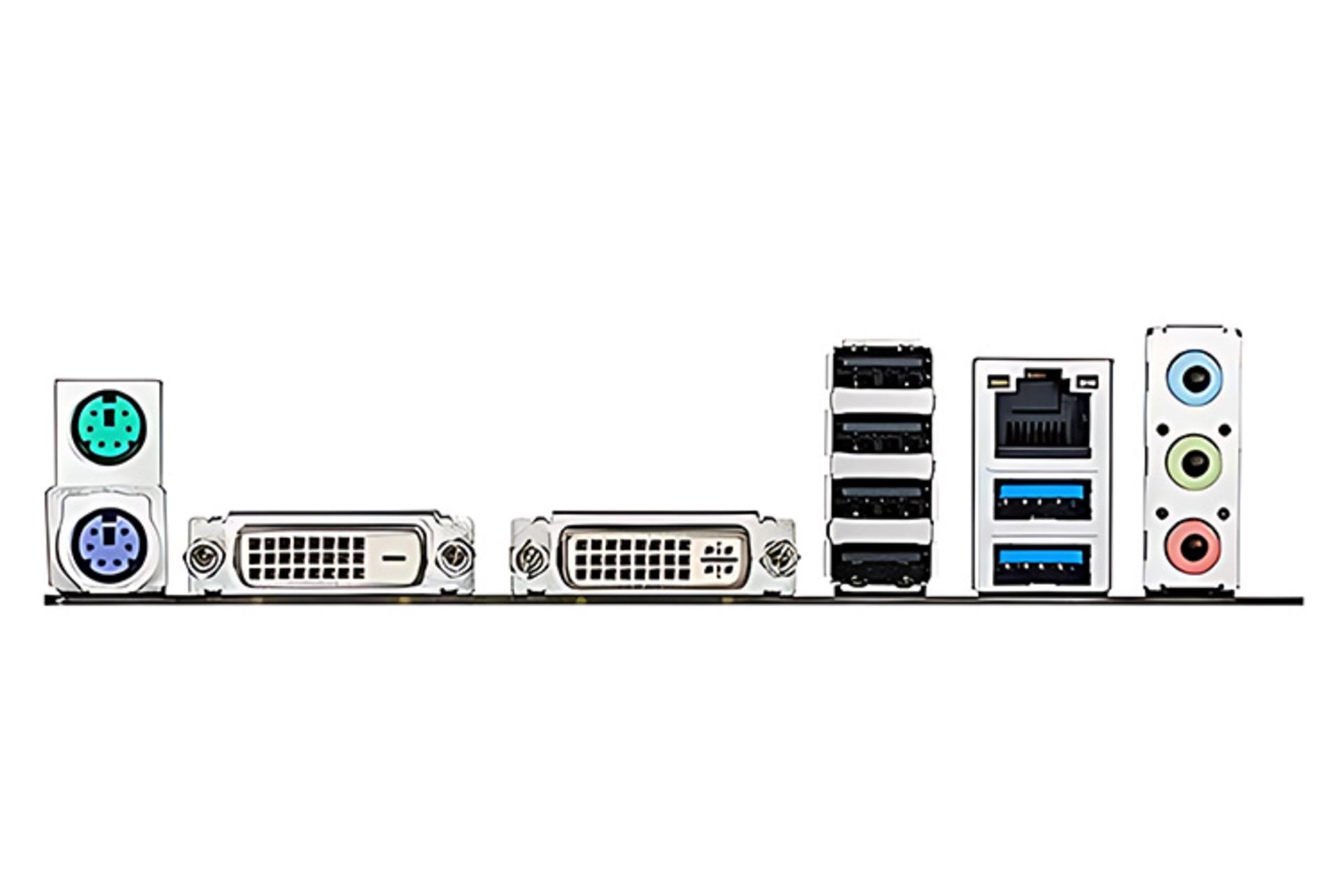 درگاه های مادربرد ایسوس ASUS P8Q77-M2