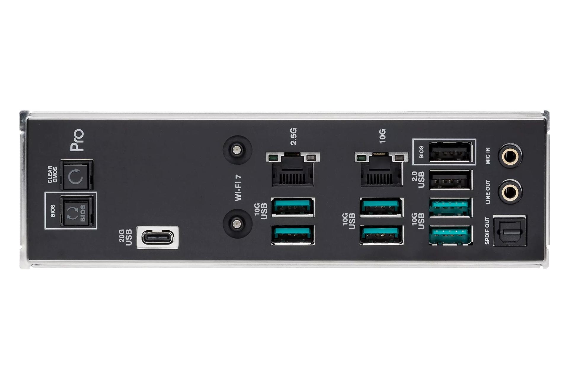 درگاه های مادربرد ایسوس ASUS Pro WS TRX50-SAGE WIFI