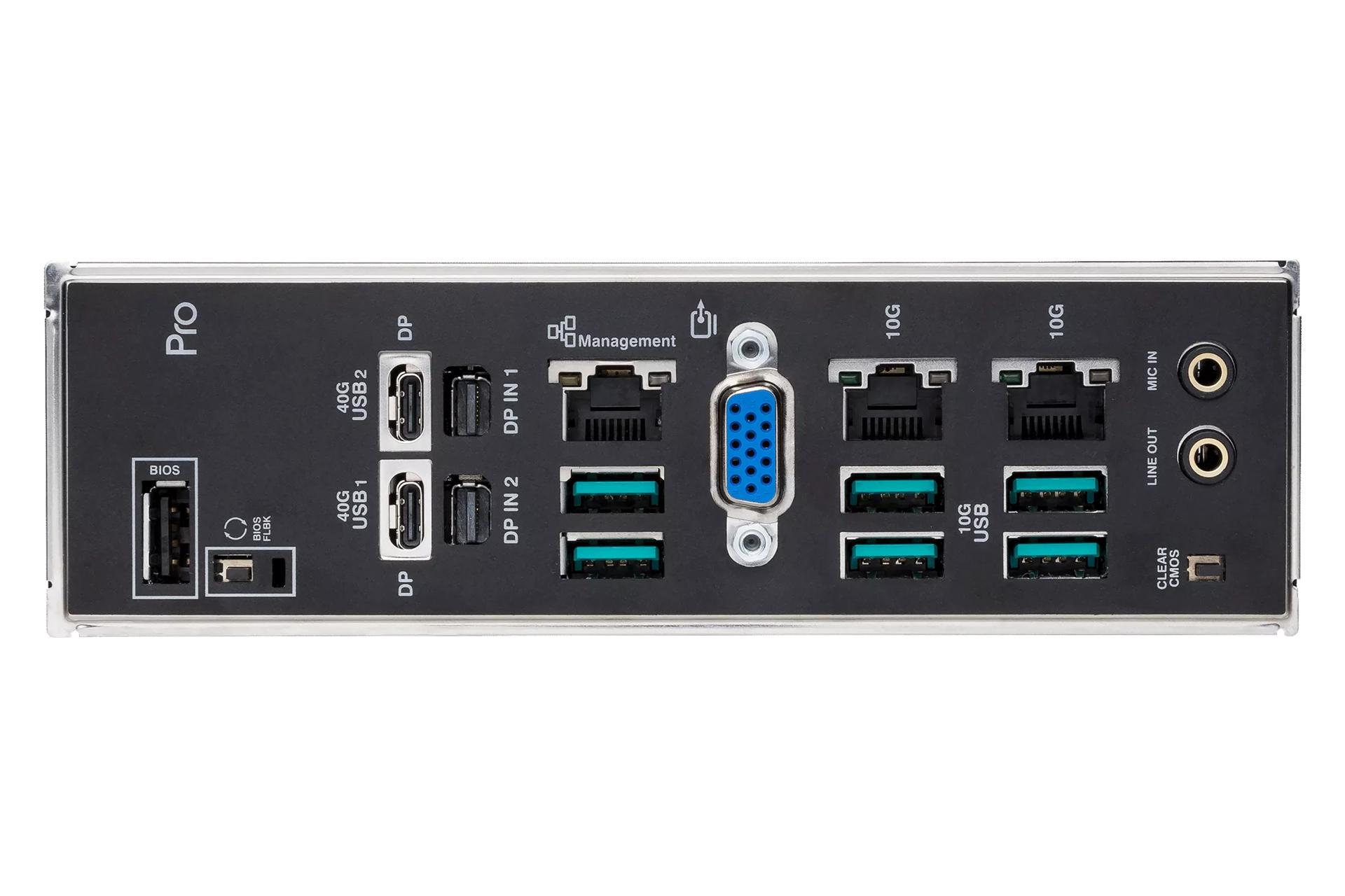 درگاه های مادربرد ایسوس ASUS Pro WS WRX90E-SAGE SE