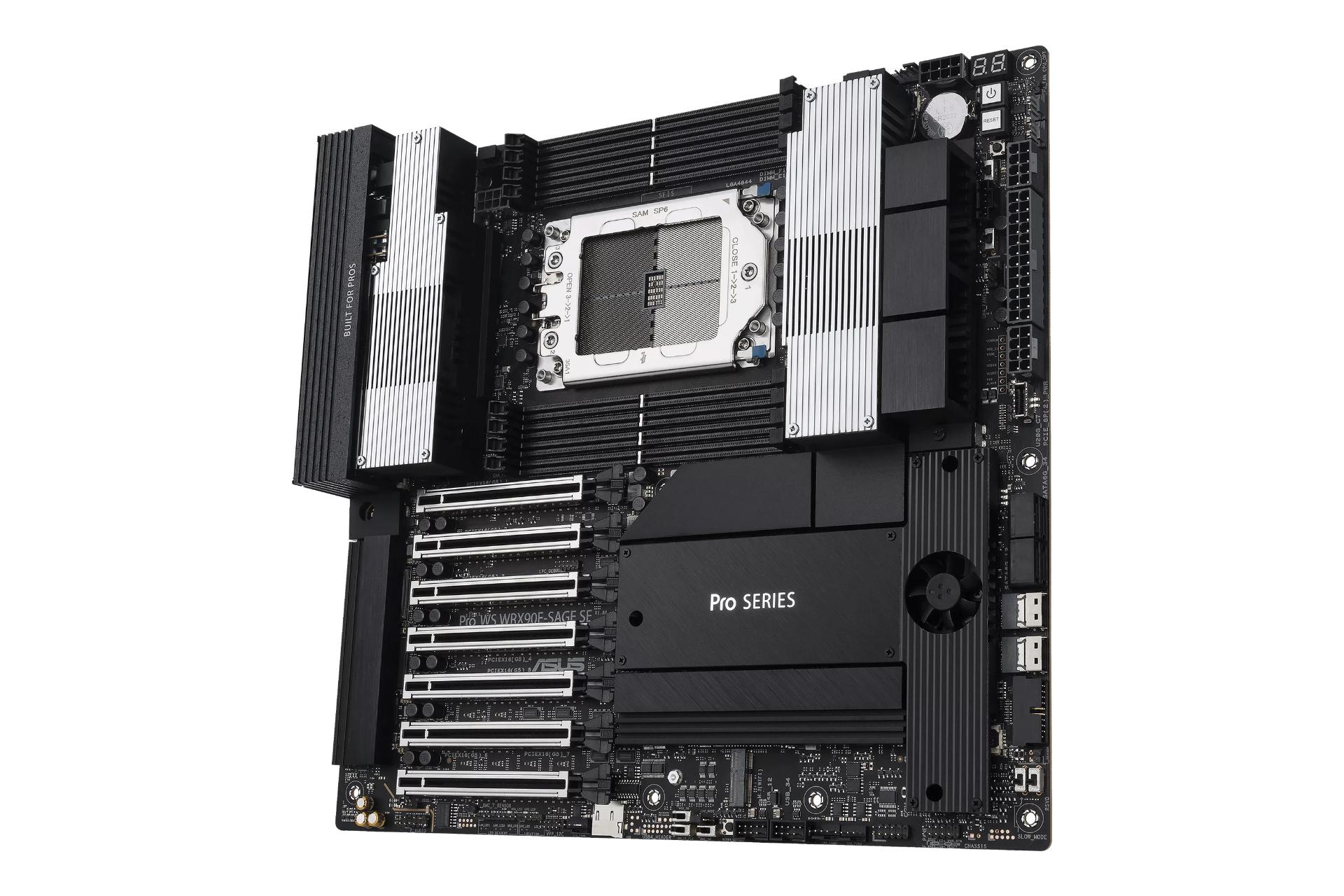 نمای کناری مادربرد ایسوس ASUS Pro WS WRX90E-SAGE SE