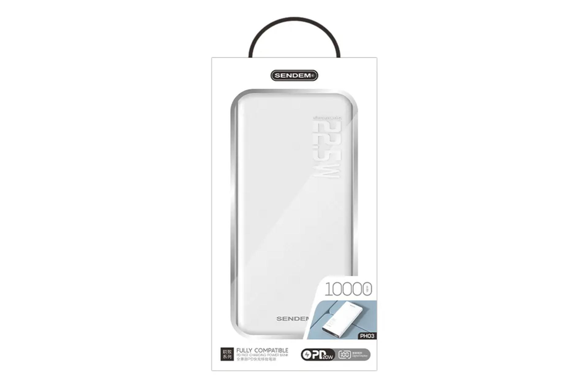 نمای بسته بندی پاور بانک سندم PH03