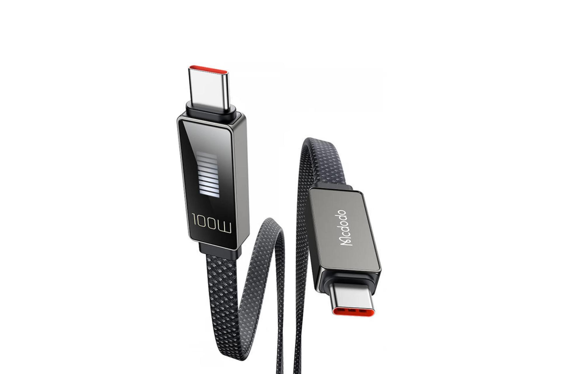 کانکتور و اتصال کابل شارژ USB مک دودو Type-C به Type-C مدل CA-4470 با طول 1.2 متر
