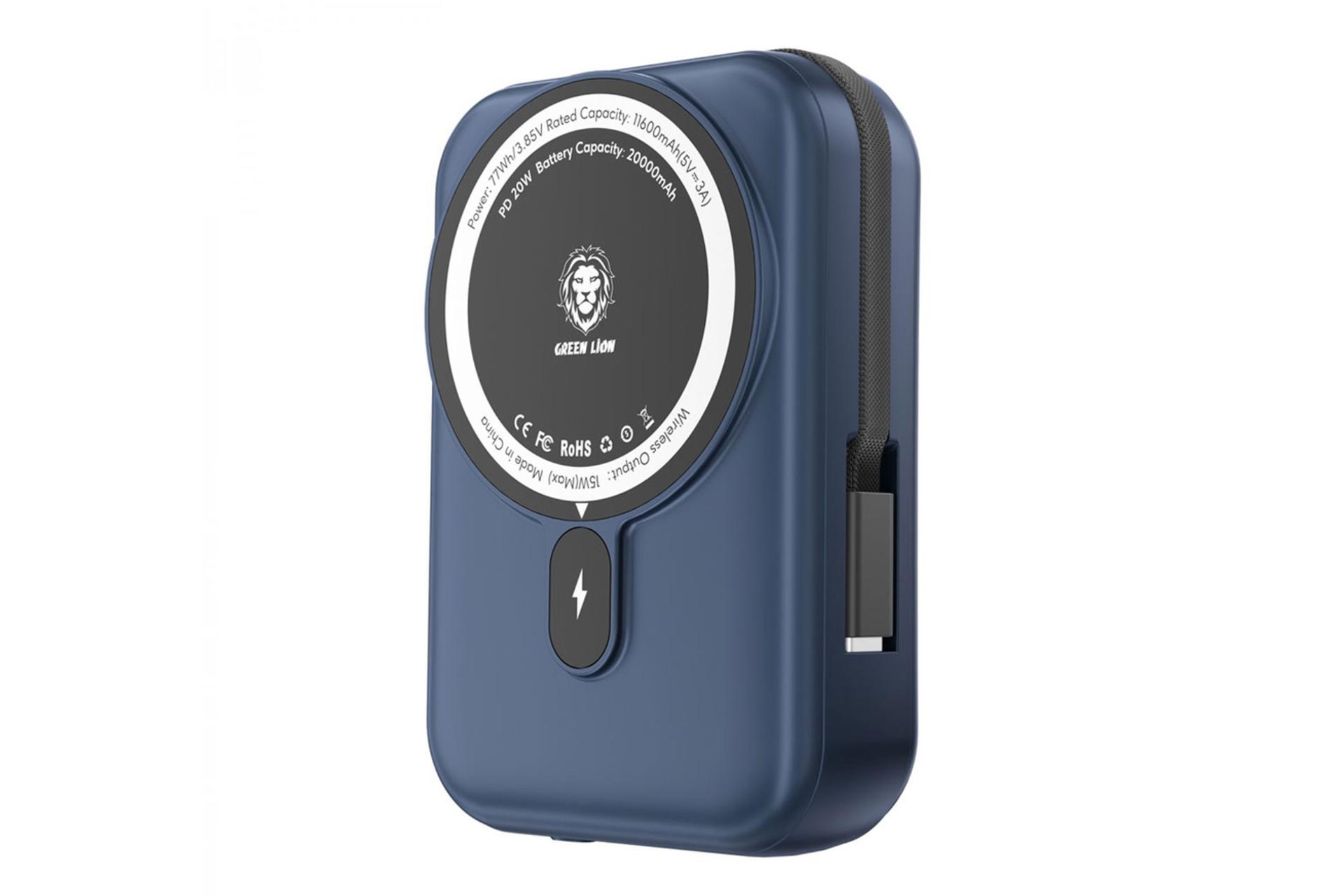 مرجع متخصصين ايران نماي جلوي پاور بانك گرين ليون Monaco MagSafe