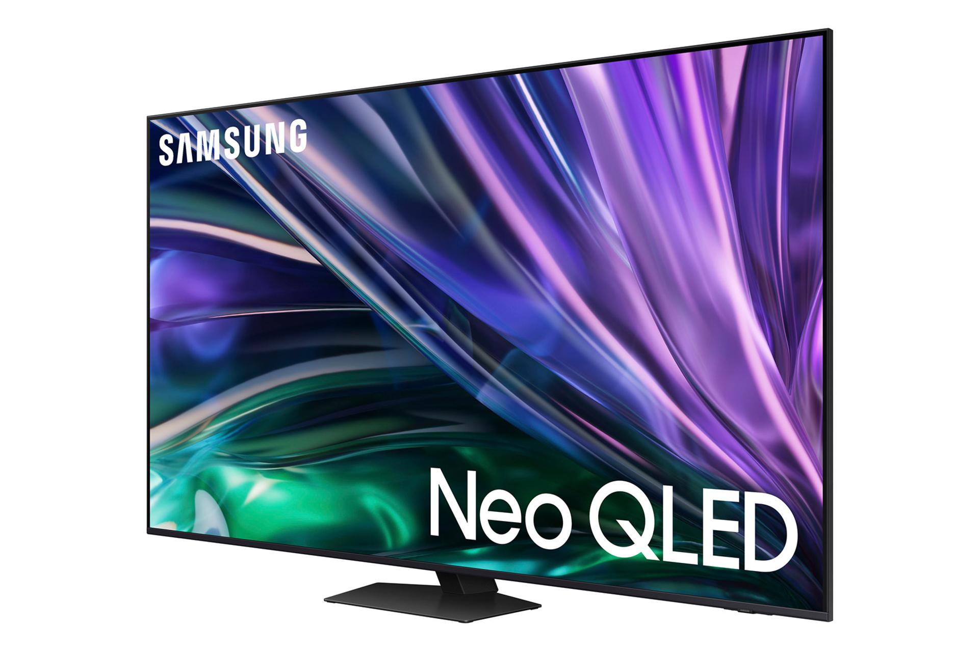 تلویزیون سامسونگ Samsung QN85D نمای جلو و راست