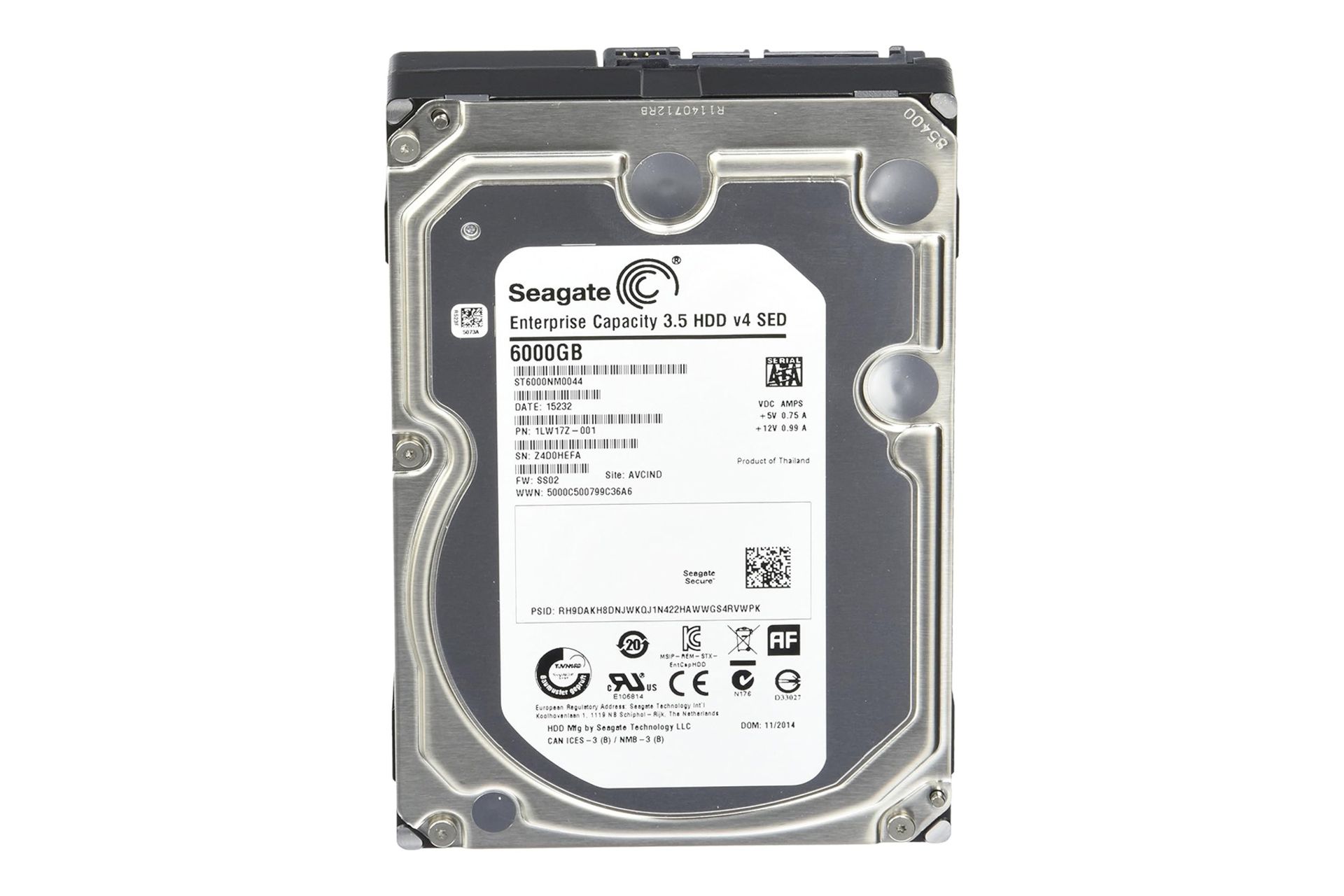 هارد دیسک سیگیت Seagate Enterprise Capacity ST6000NM0044 3.5 Inch 6TBهارد دیسک سیگیت Seagate Enterprise Capacity ST6000NM0044 3.5 Inch 6TB