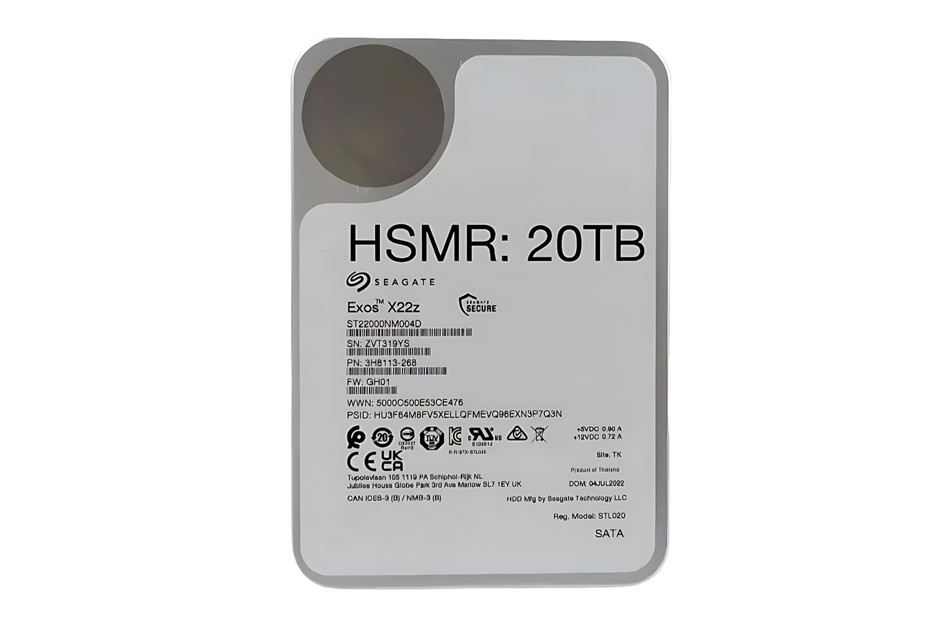 هارد دیسک سیگیت Seagate Exos X22z ST22000NM004D 3.5 Inch 20TB