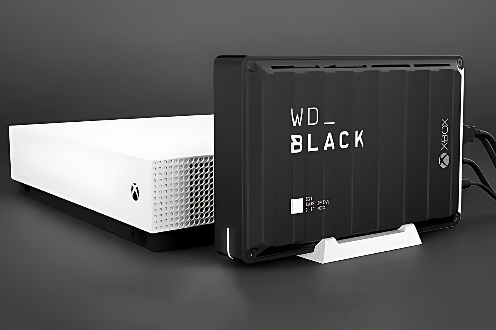 هارد دیسک وسترن دیجیتال Western Digital Black D10 3.5 Inch 12TB متصل به لپ تاپ