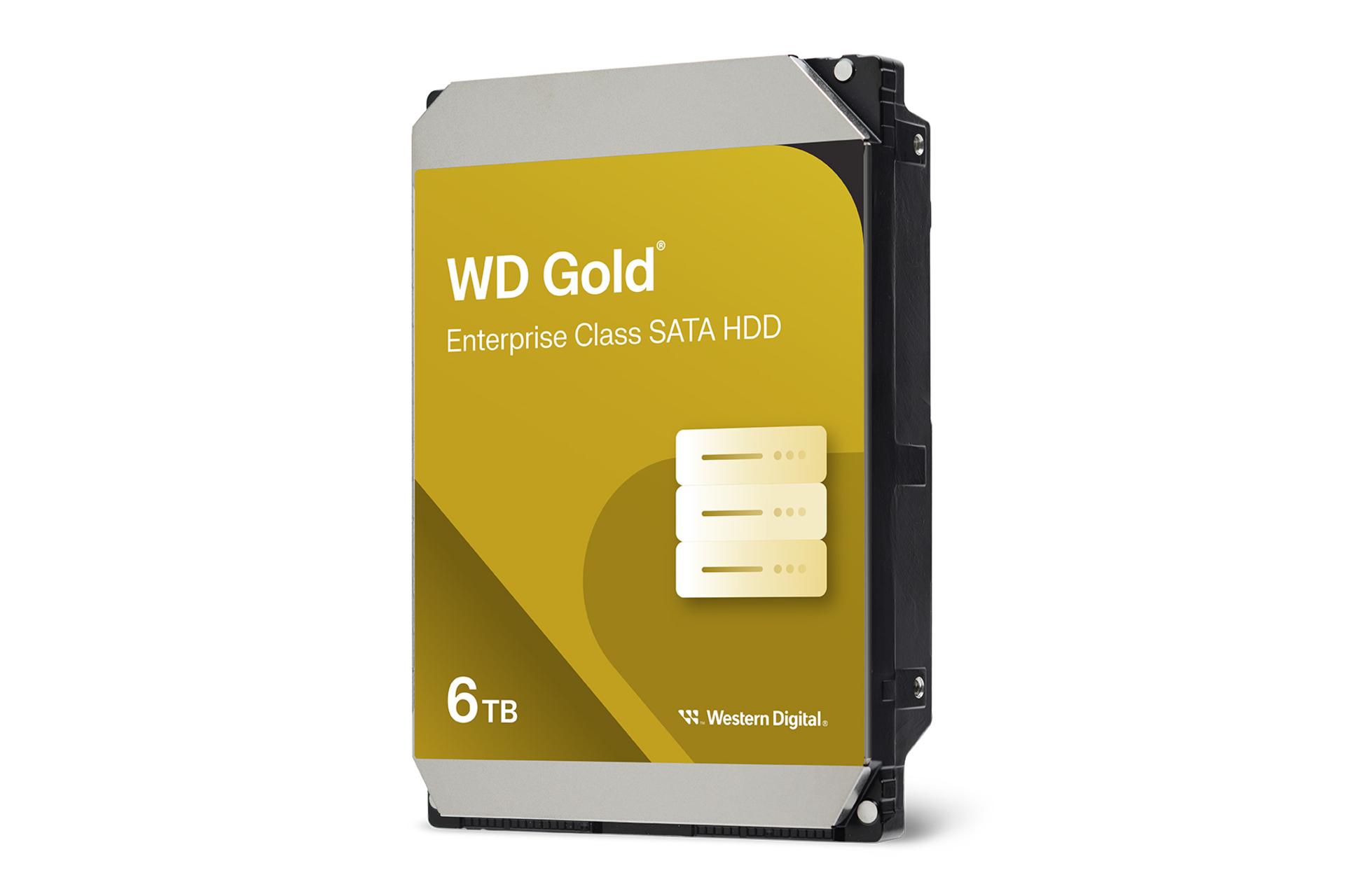 نمای کناری هارد دیسک وسترن دیجیتال Western Digital Gold WD6003FRYZ 3.5 Inch 6TB
