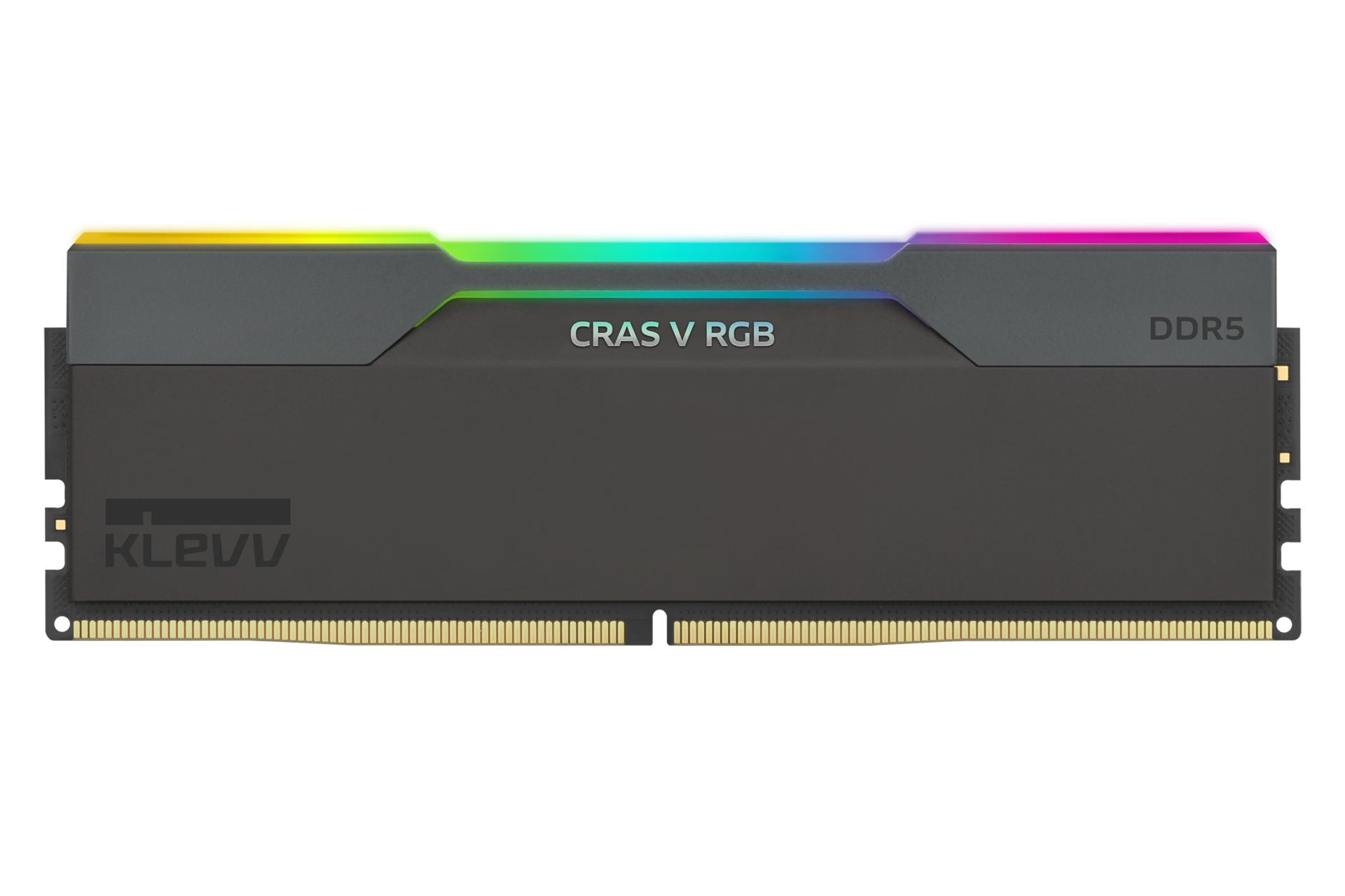 رنگ مشکی رم کلو KLEVV CRAS V RGB 32GB (2x16) DDR5-7200 CL34