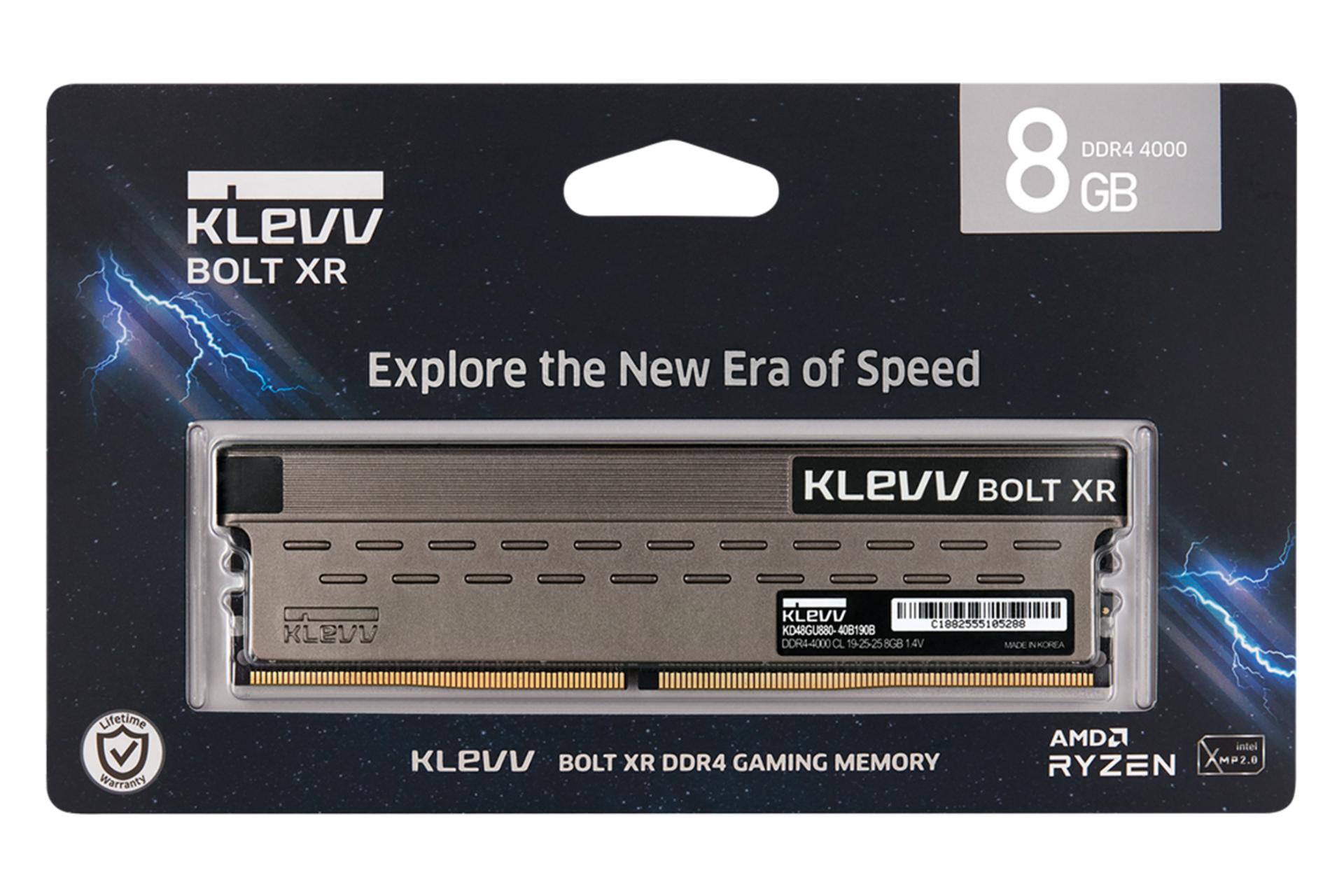 جعبه رم کلو KLEVV BOLT XR 8GB DDR4-4000 CL19