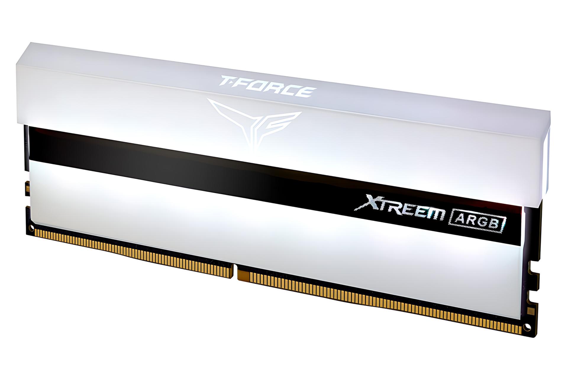 رنگ سفید رم تیم گروپ TEAMGROUP T-FORCE XTREEM ARGB 64GB (2x32) DDR4-3200 CL16