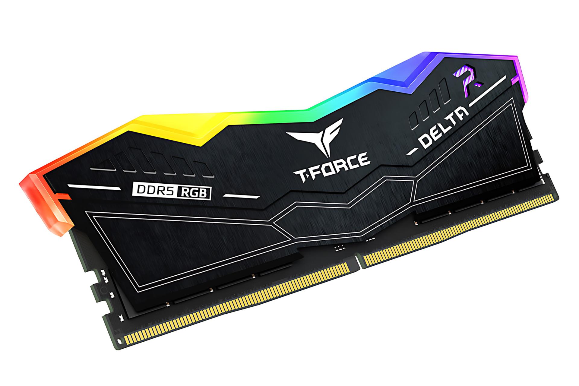 نمای کناری رم تیم گروپ TEAMGROUP T-FORCE DELTA RGB 32GB (2x16) DDR5-5600 CL40