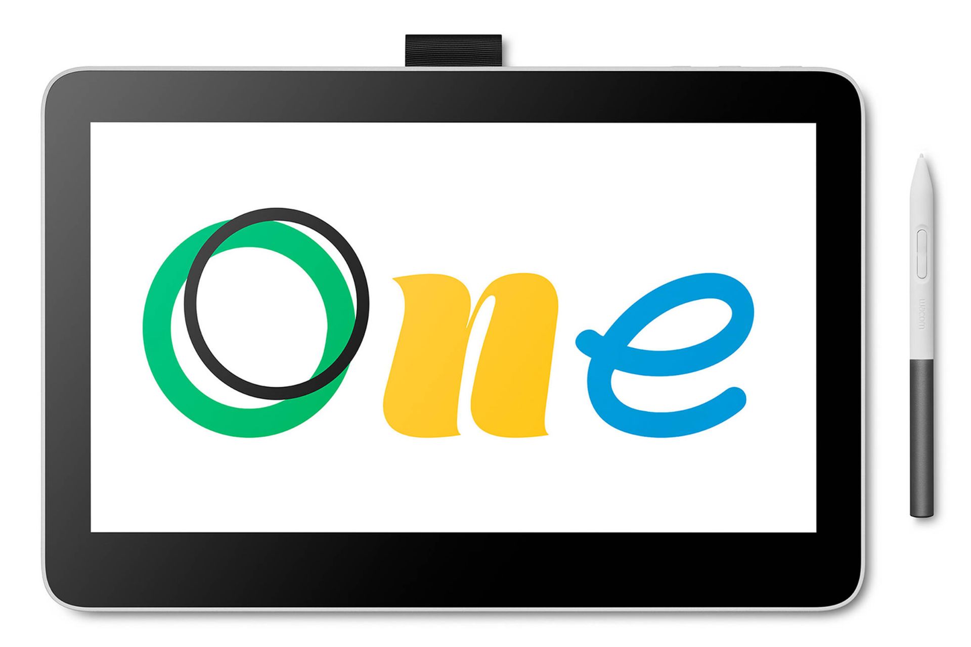 نمای کلی قلم نوری وکام One 13 Touch با نمایشگر روشن به همراه قلم