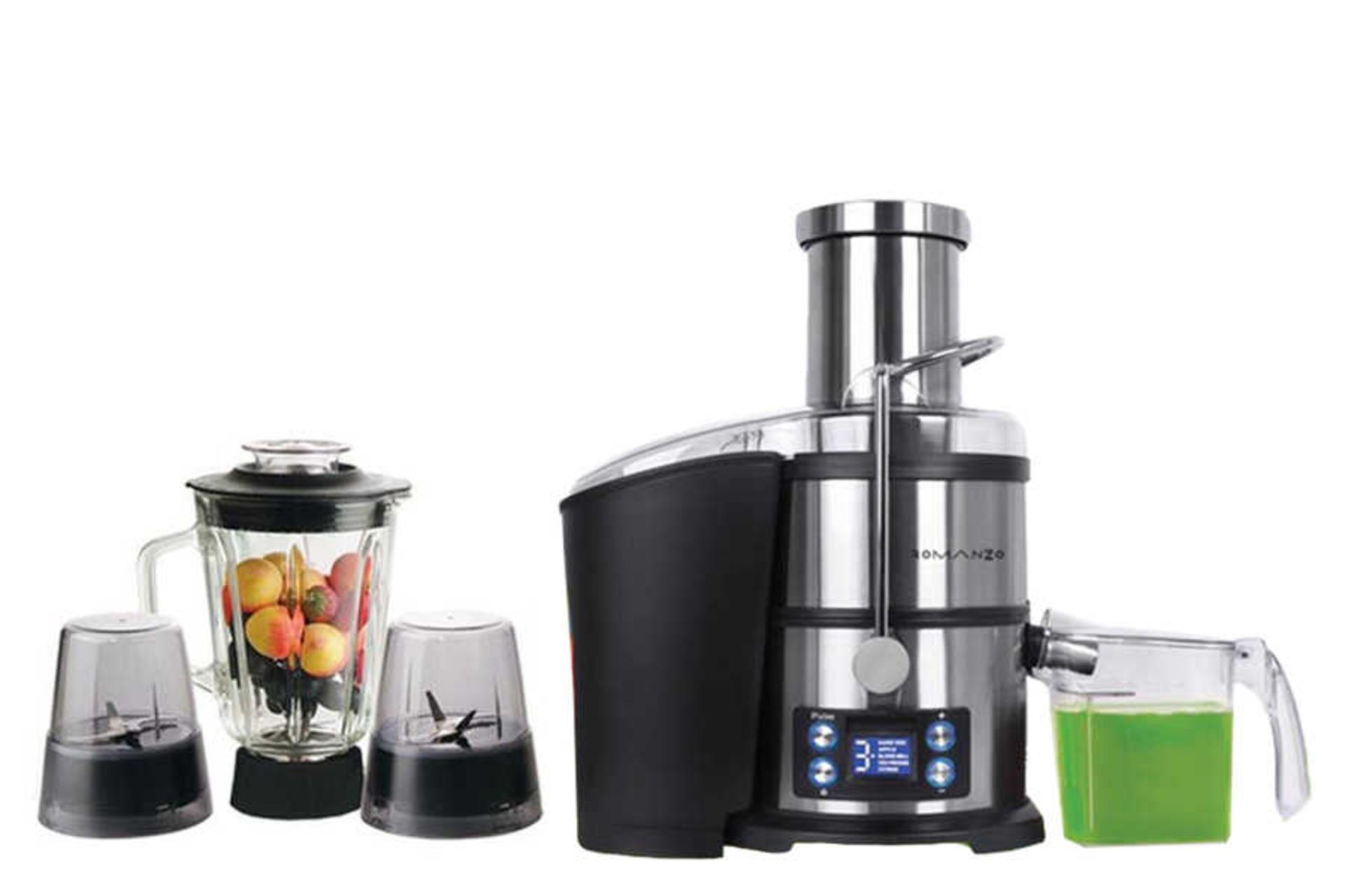 نمای جلوی آبمیوه گیری 4 کاره رومانزو RO-1083 به همراه مخلوط کن