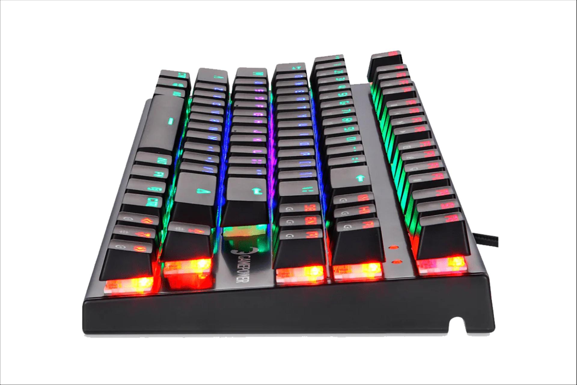کیبورد گیم پاور Warlock Compact نمای کنار