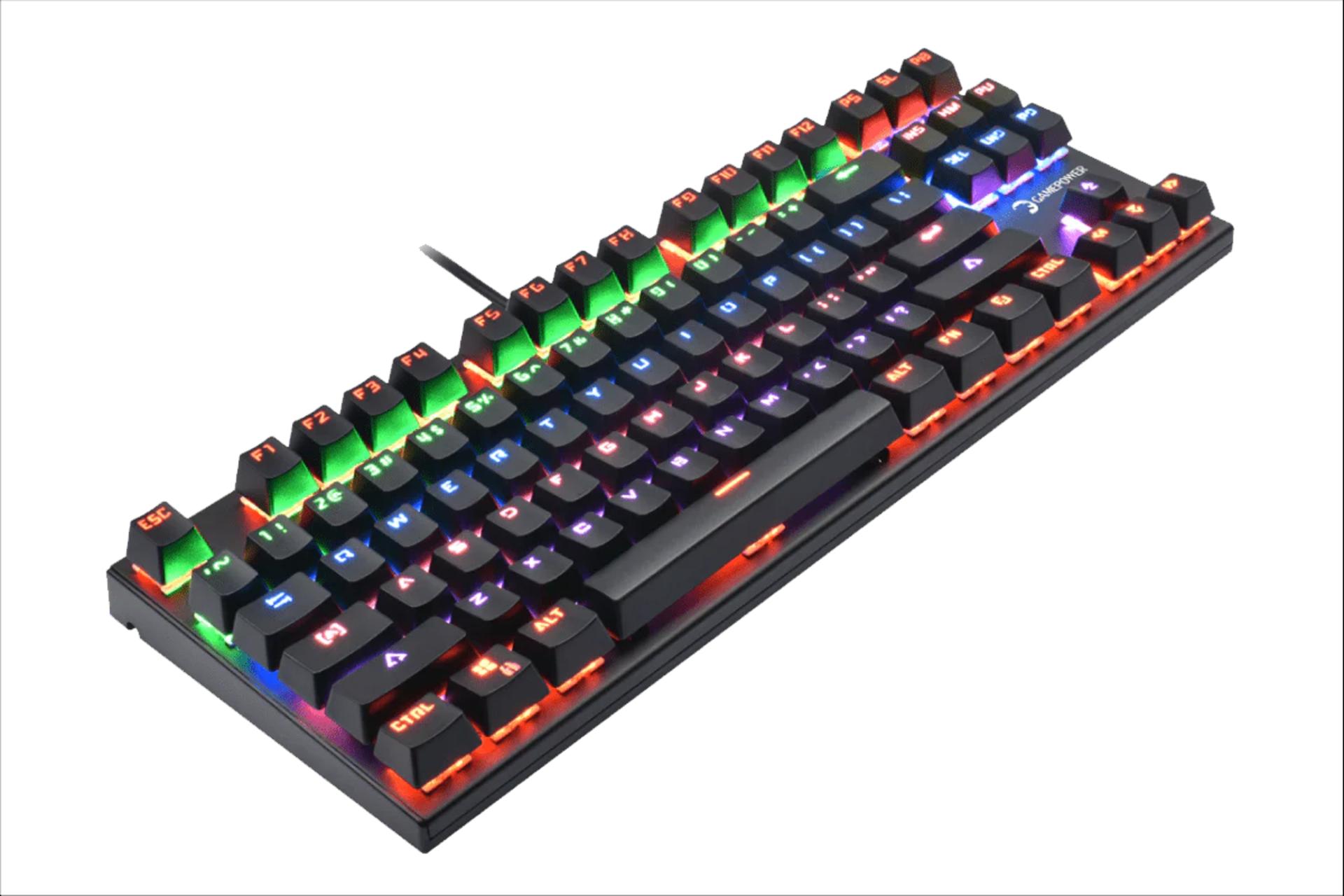 ابعاد و اندازه کیبورد گیم پاور Warlock Compact