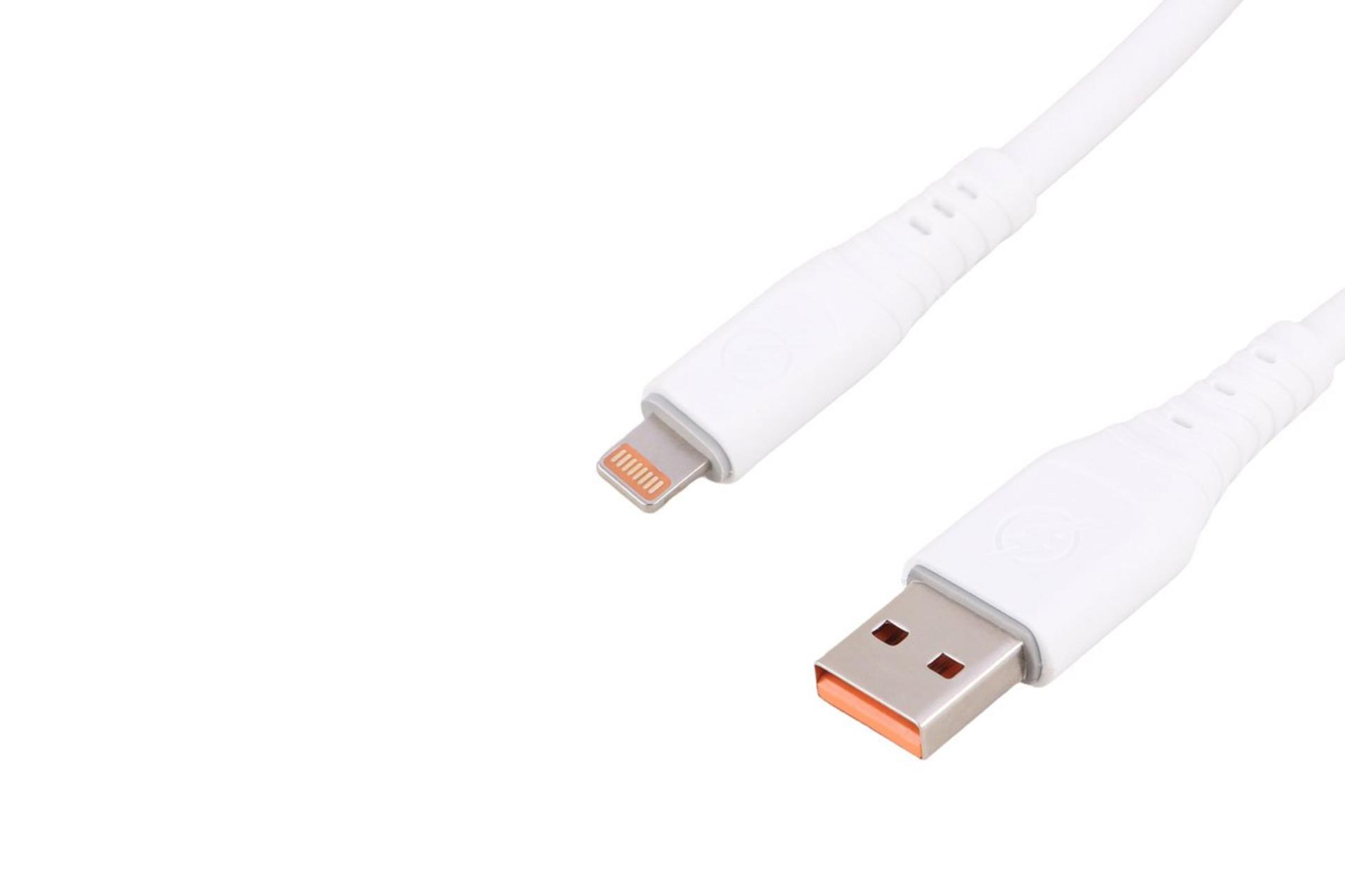 کانکتور و اتصال کابل شارژ USB بیوا Type-A به Lightning مدل C-026L با طول 1 متر