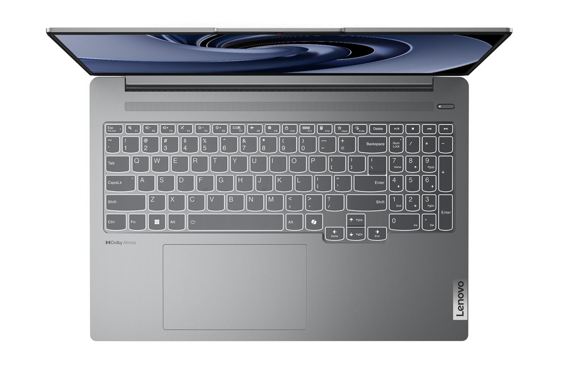 لپ تاپ لنوو Lenovo IdeaPad Pro 5 16IMH9 نمای بالا و کیبورد