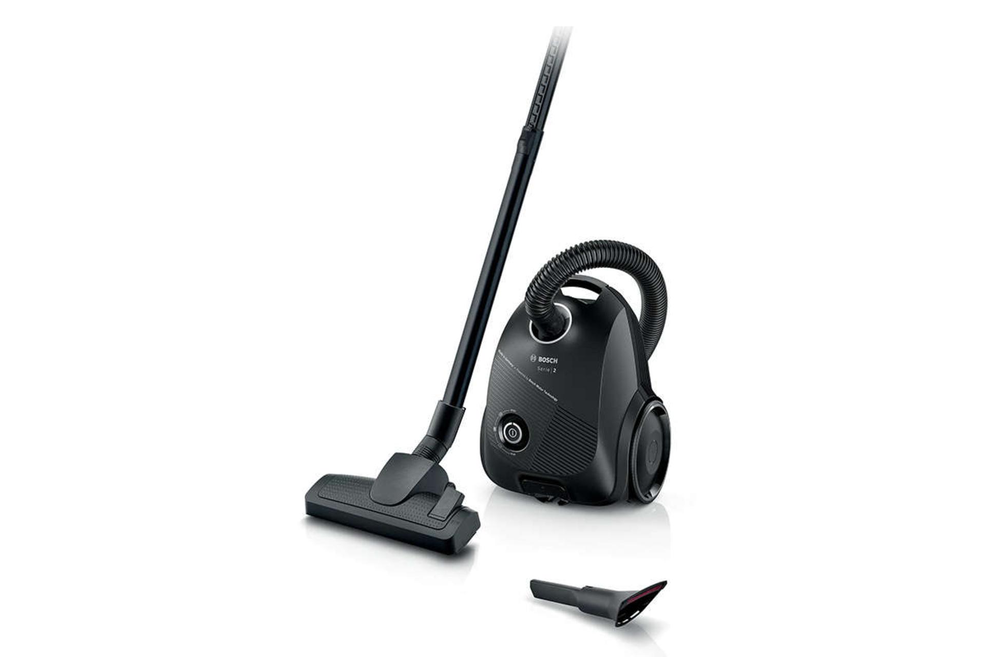 نمای سمت راست جاروبرقی بوش BGBS2BA2 به همراه لوازم همراه