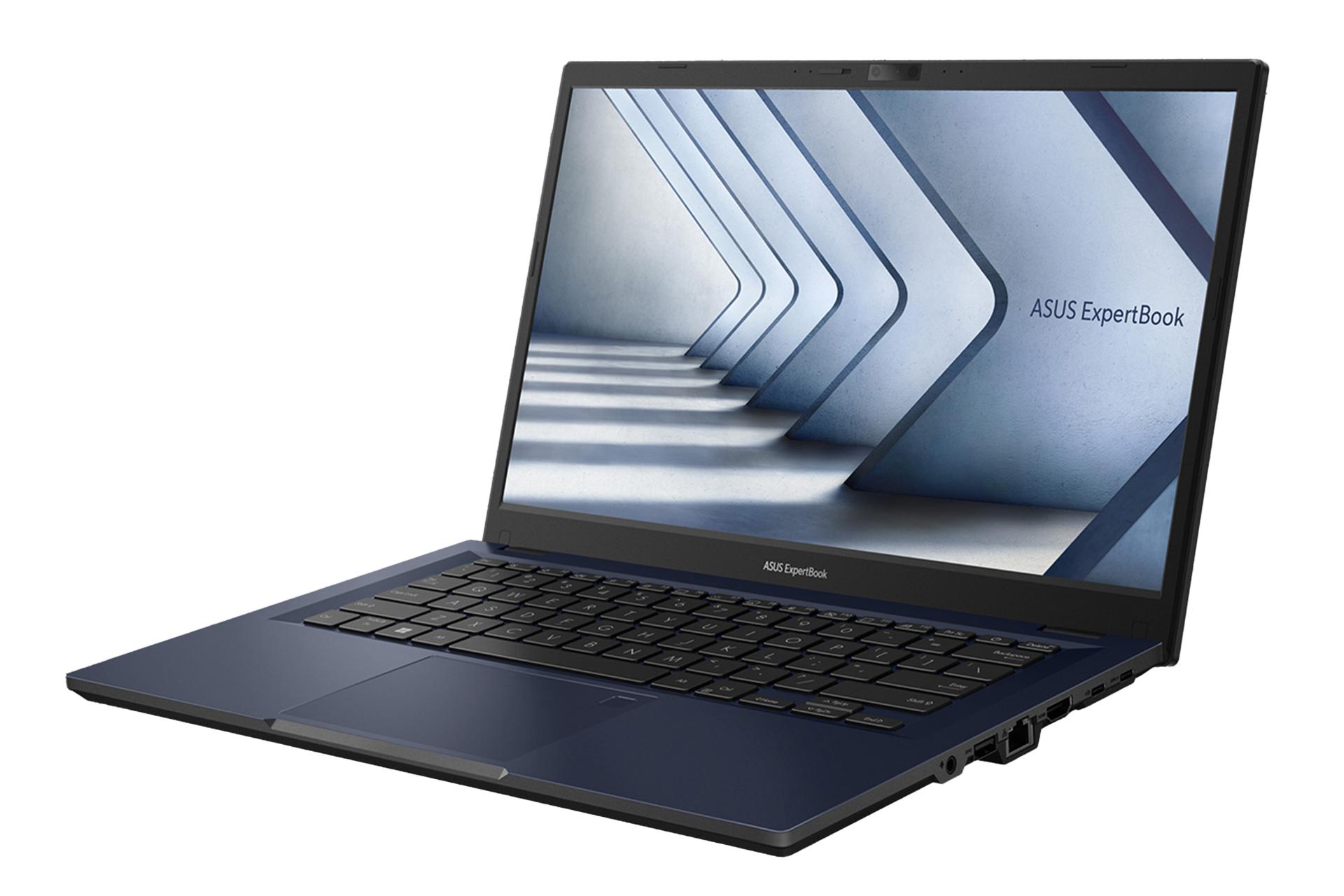 نمای نیمرخ سمت راست لپ تاپ ExpertBook B1 B1402CBA ایسوس و نمایش درگاه ها