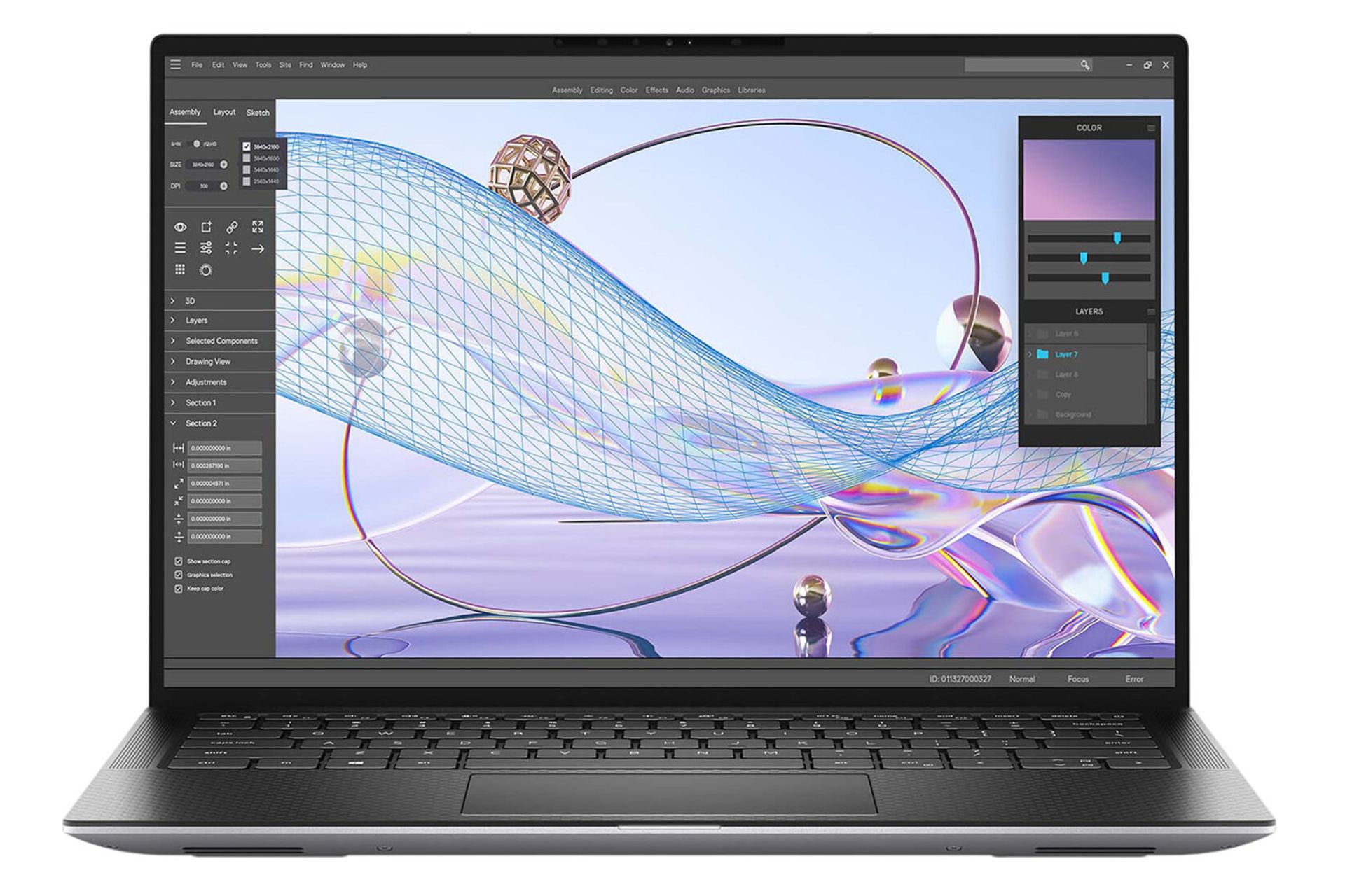 لپ تاپ دل Dell Precision 5470 نمای جلو