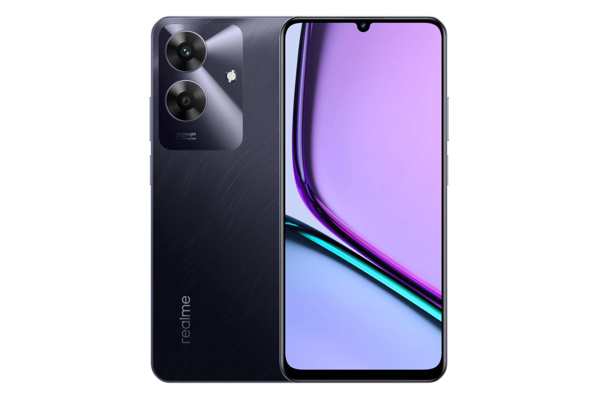 پنل جلو و پشت گوشی موبایل ریلمی Realme Narzo N61 مشکی