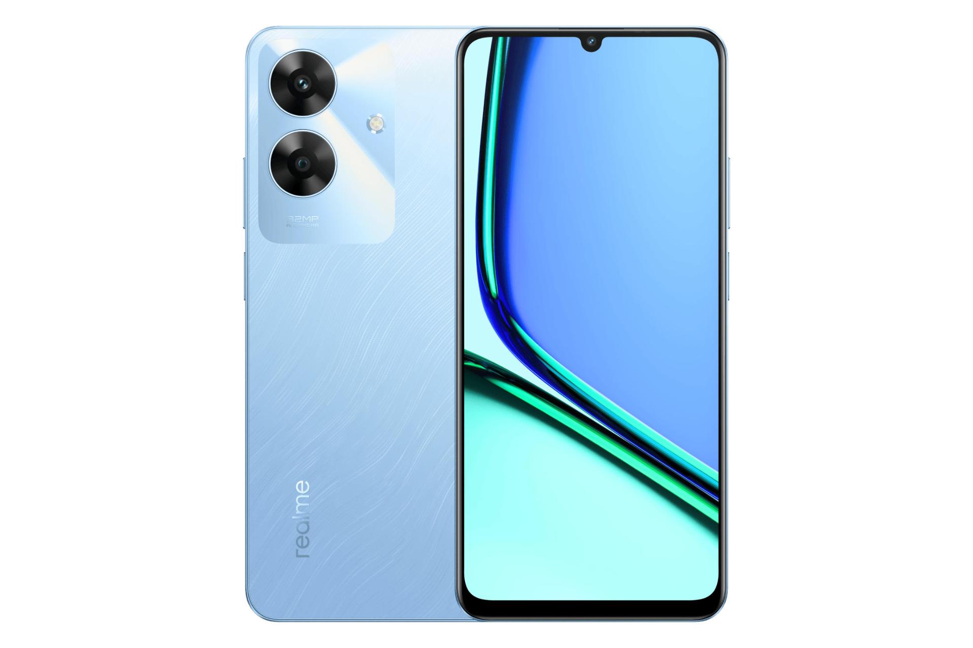 پنل جلو و پشت گوشی موبایل ریلمی Realme Narzo N61 آبی روشن