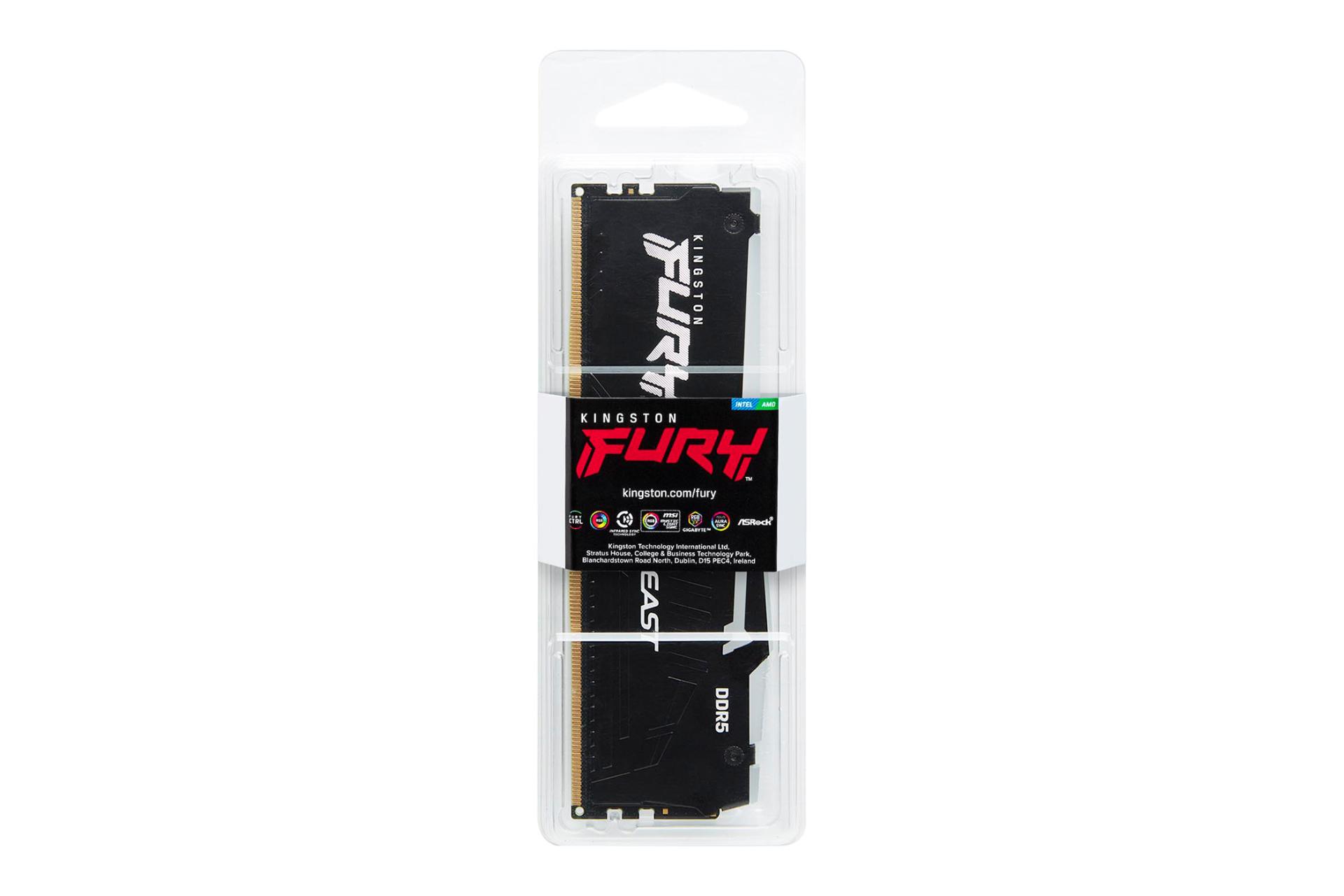 جعبه رم کینگستون Kingston FURY Beast RGB 16GB DDR5-5200 CL40