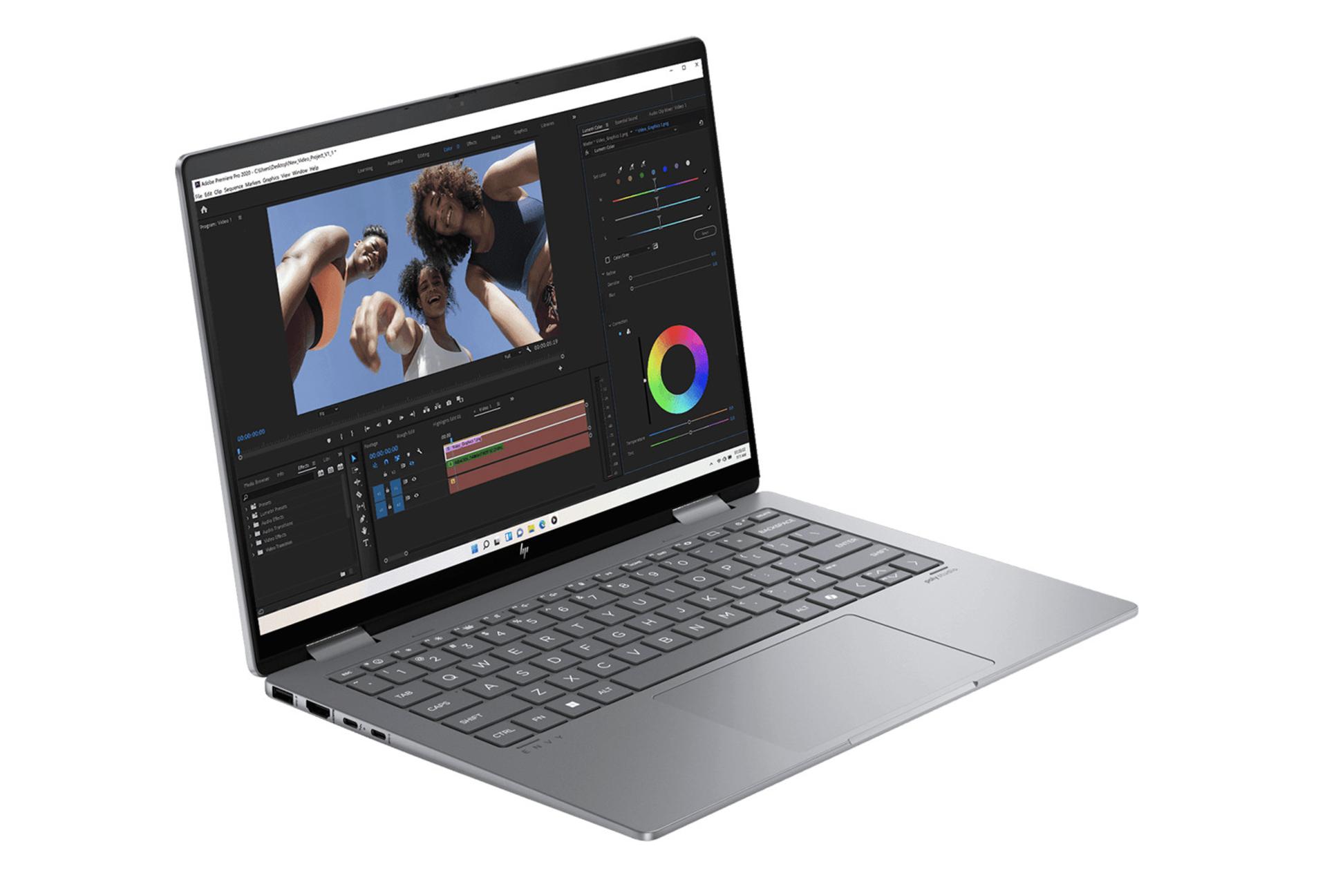 لپ تاپ اچ پی HP Envy x360 14-fc0112TU نمای چپ و درگاه ها