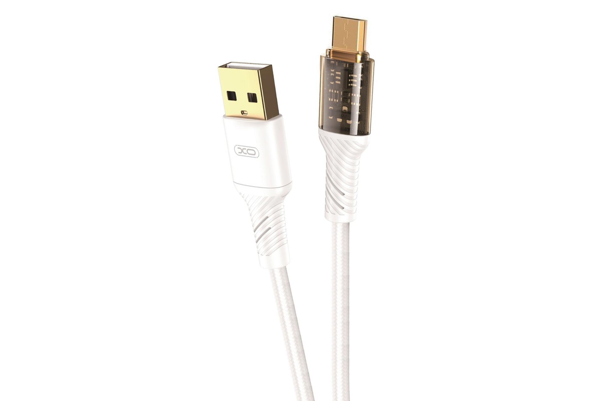 کابل شارژ USB ایکس او Type-A به Type-C مدل NB229 با طول 1 متر رنگ سفید