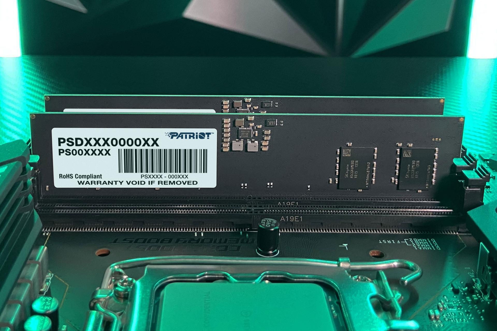نمای نصب شده رم پاتریوت Patriot Signature Line 8GB DDR5-5200 CL42