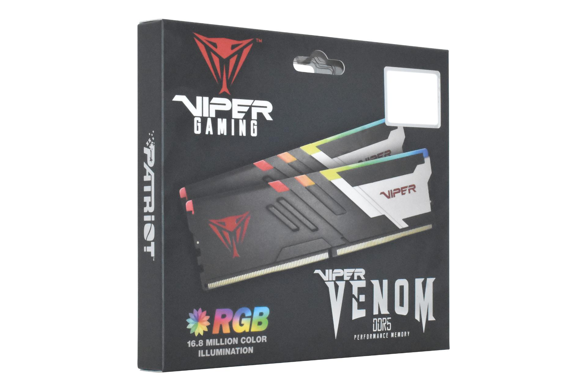 جعبه رم پاتریوت Patriot Viper Venom RGB 32GB (2x16) DDR5-7400 CL36