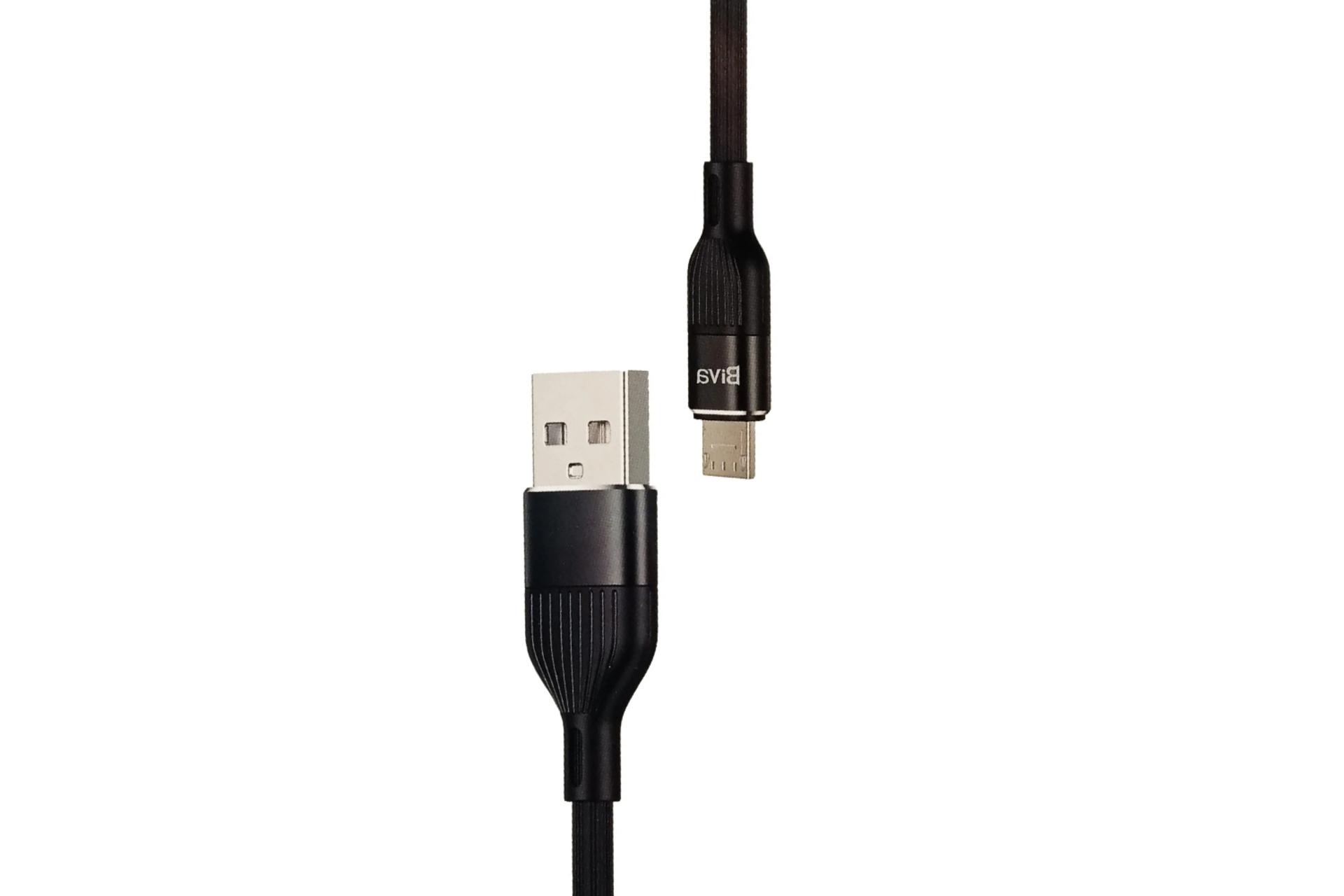 کابل شارژ USB بیوا Type-A به Micro-USB مدل C-02V با طول 1.2 متر رنگ مشکی