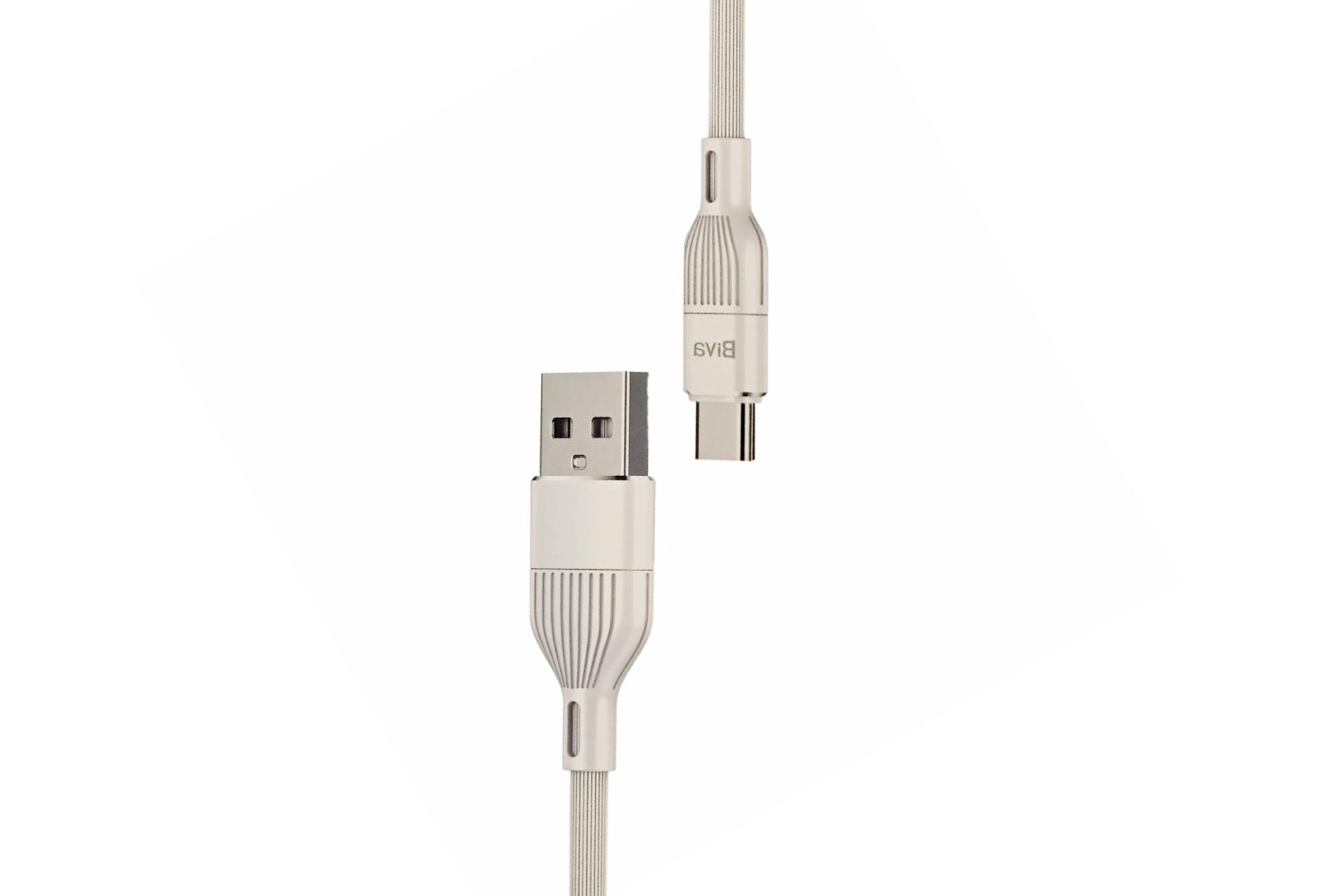 کابل شارژ USB بیوا Type-A به Type-C مدل C-02T با طول 1.2 متر رنگ سفید